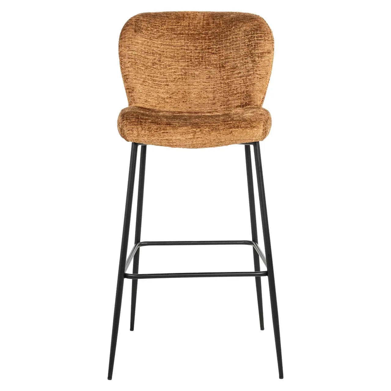 Barhocker Darby Cognac Fusion auf weißem Hintergrund, mittig im Bild stehend - Richmond Interiors