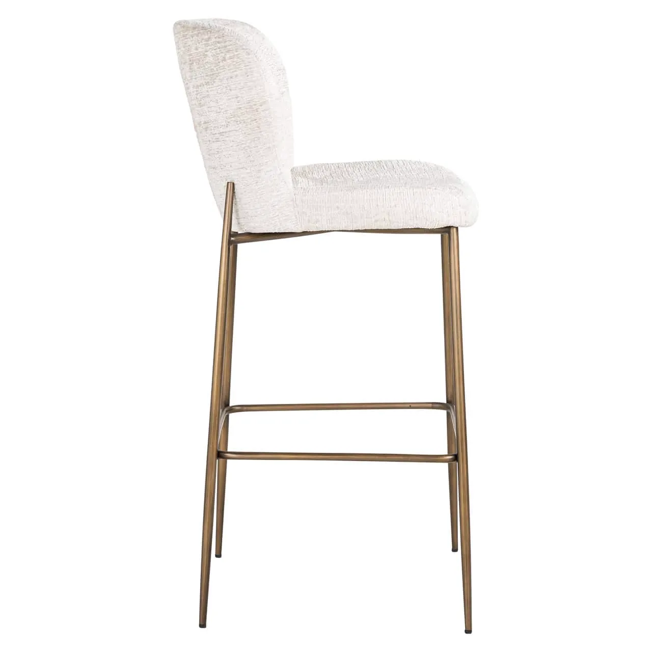 Barhocker Darby cream fusion von Richmond Interiors, Seitenansicht auf weißem Hintergrund