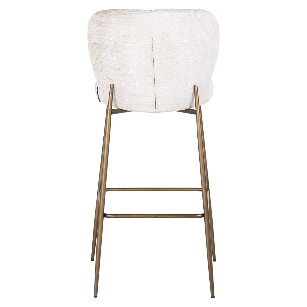 Barhocker Darby cream fusion von hinten gesehen auf weißem Hintergrund - Richmond Interiors
