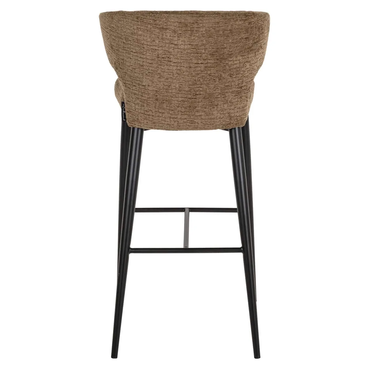 Barhocker Taylor Brandy Fusion Fire Retardant, von hinten auf weißem Hintergrund - Richmond Interiors