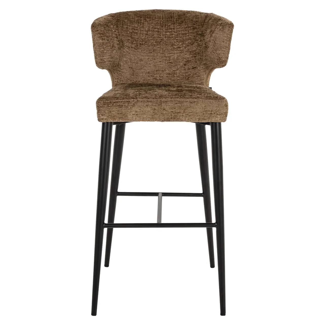 Barhocker Taylor Brandy Fusion Fire Retardant, von vorne auf weißem Hintergrund fotografiert - Richmond Interiors