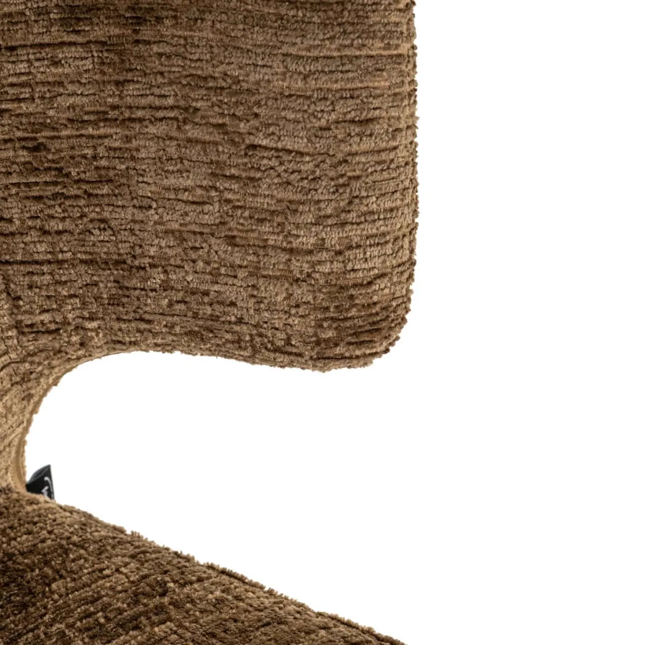 Detail des Barhocker Taylor Brandy Fusion Fire Retardant, Nahaufnahme des strukturierten braunen Stoffes - Richmond Interiors