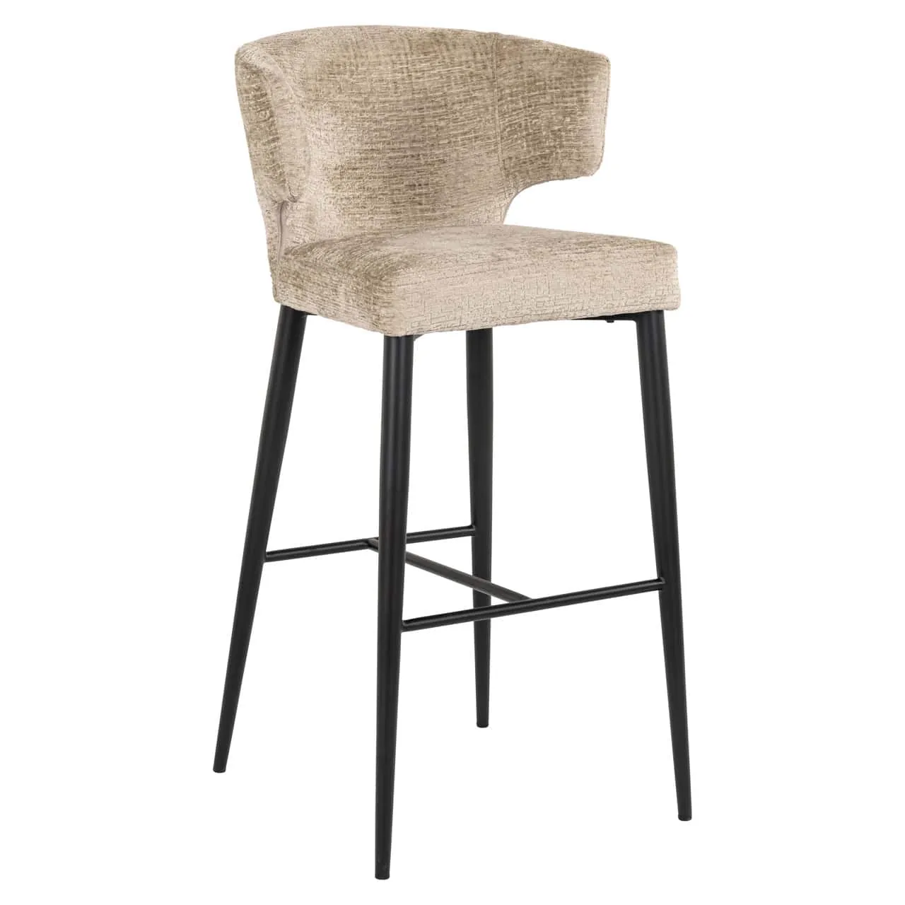Barhocker Taylor Desert Fusion Fire Retardant auf weißem Hintergrund, aus einem niedrigen Blickwinkel - Richmond Interiors