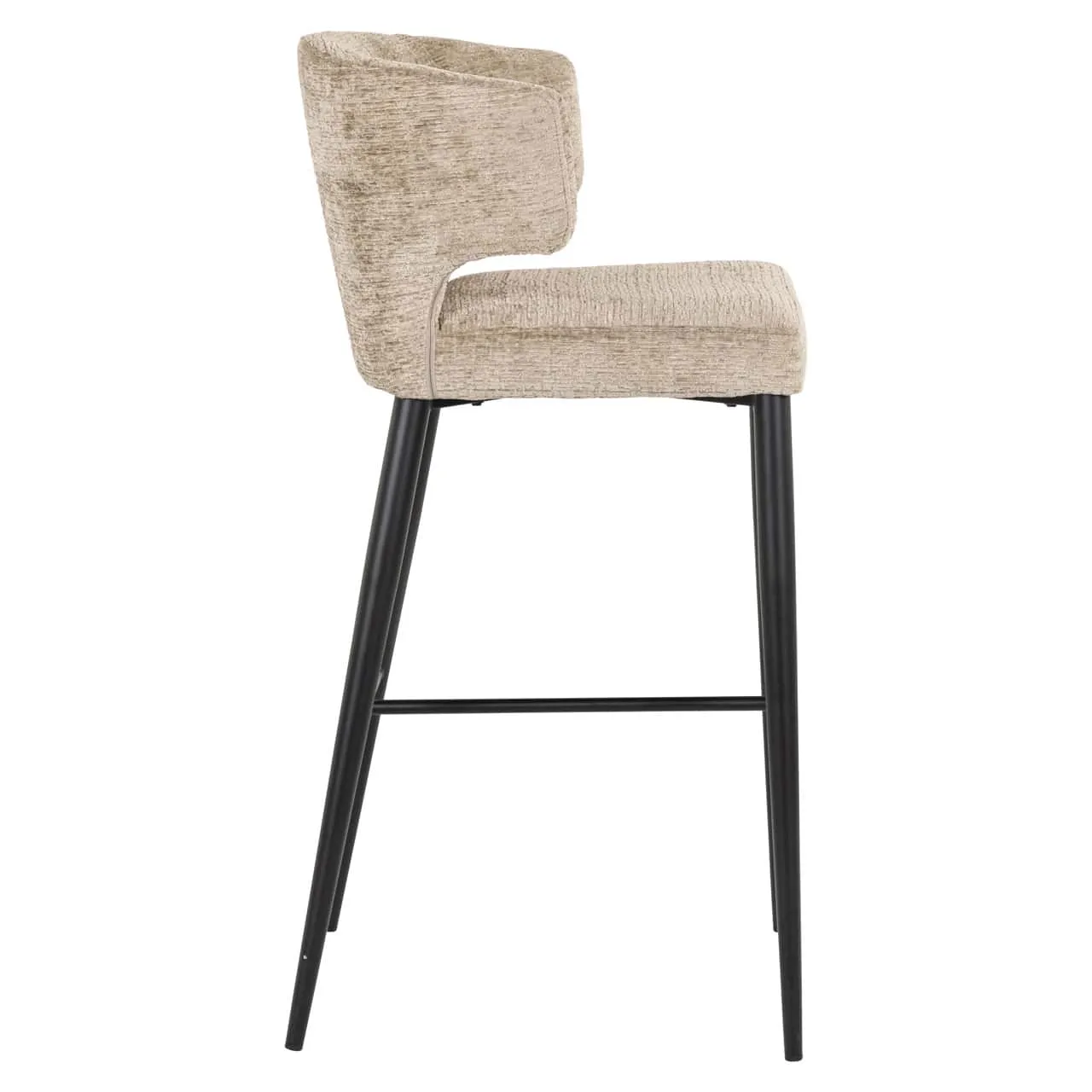 Barhocker Taylor Desert Fusion Fire Retardant, von der Seite auf weißem Hintergrund fotografiert - Richmond Interiors