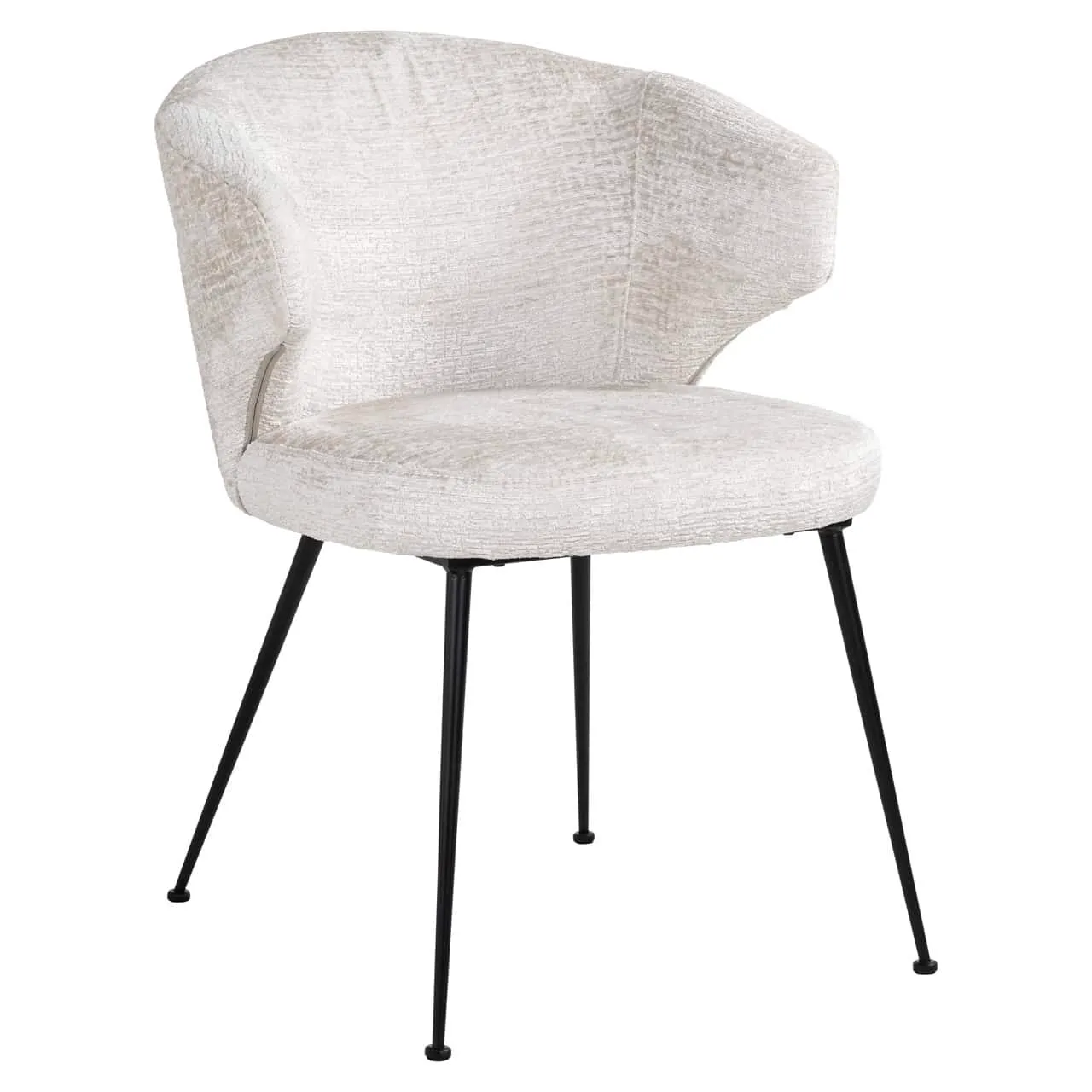 Eetkamerstoel Xandra cream fusion op een witte achtergrond, vanuit een licht schuine hoek - Richmond Interiors
