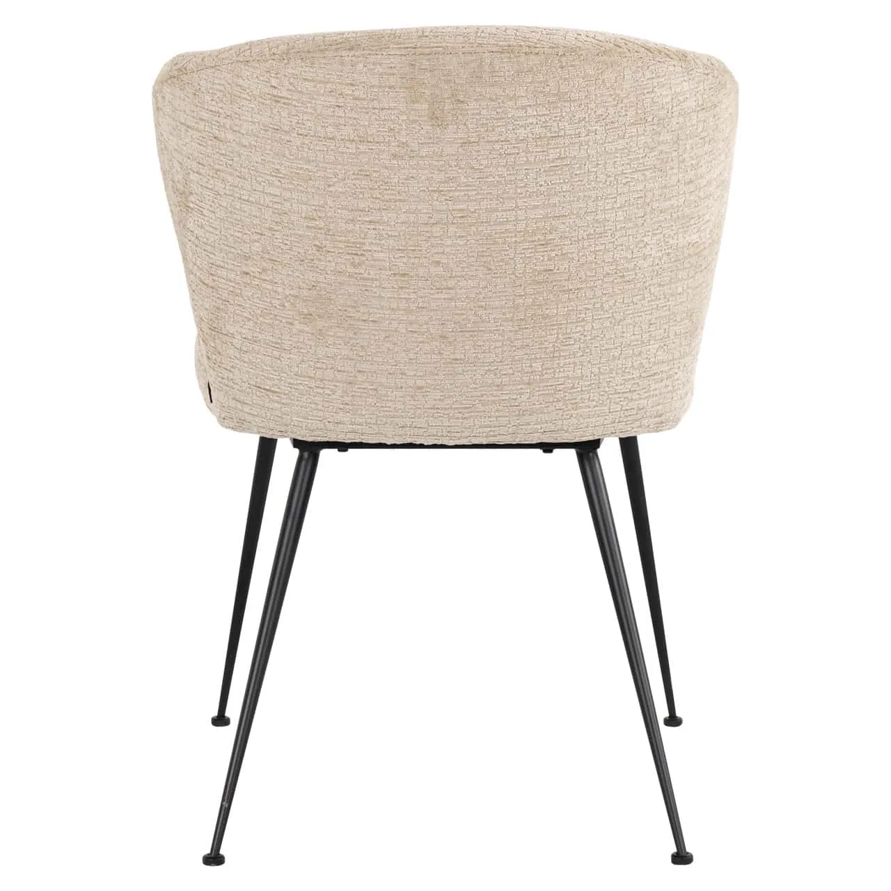Eetkamerstoel Xandra desert fusion fire retardant, van achteren gezien op een witte achtergrond - Richmond Interiors
