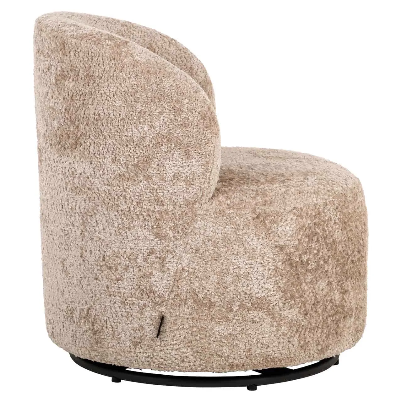 Lounge stoel Jackie sheep natural swivel kids op een witte achtergrond, schuin van de zijkant gefotografeerd - Richmond Interiors