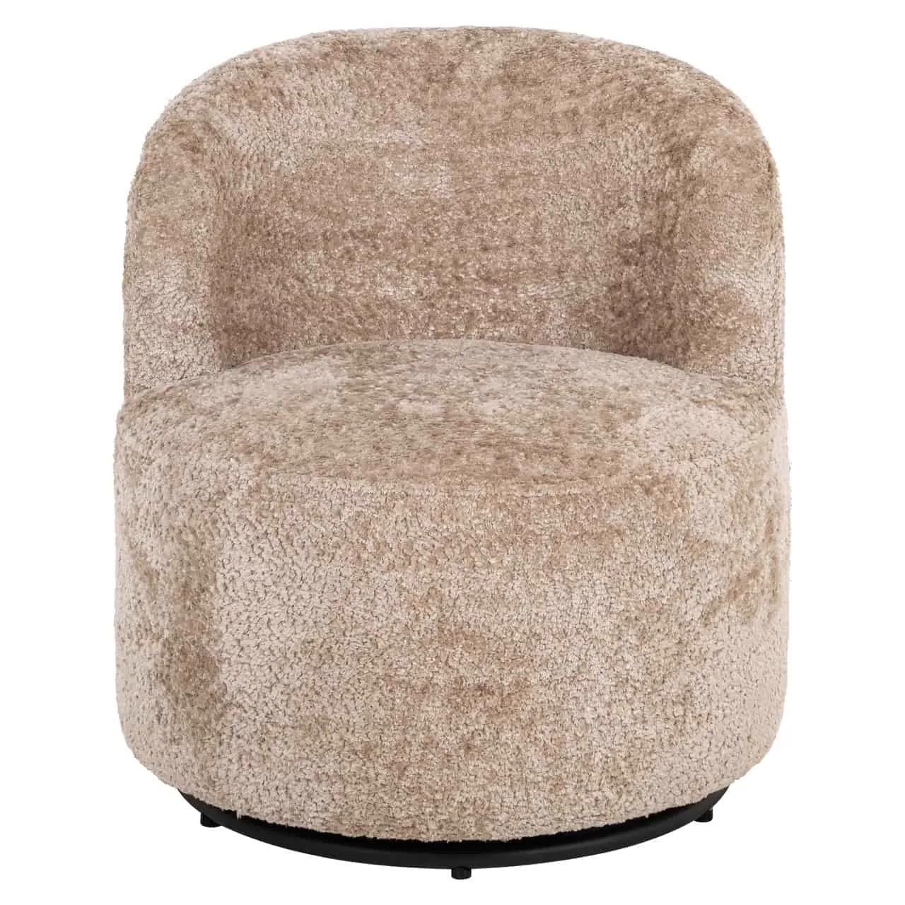 Lounge stoel Jackie sheep natural swivel kids, zijaanzicht op witte achtergrond - Richmond Interiors