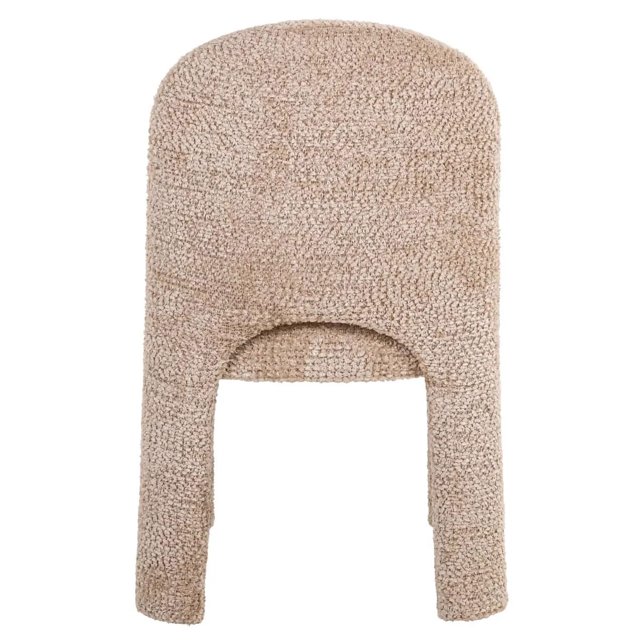 Esstuhl Brandi lovely beige, von hinten gesehen auf weißem Hintergrund - Richmond Interiors