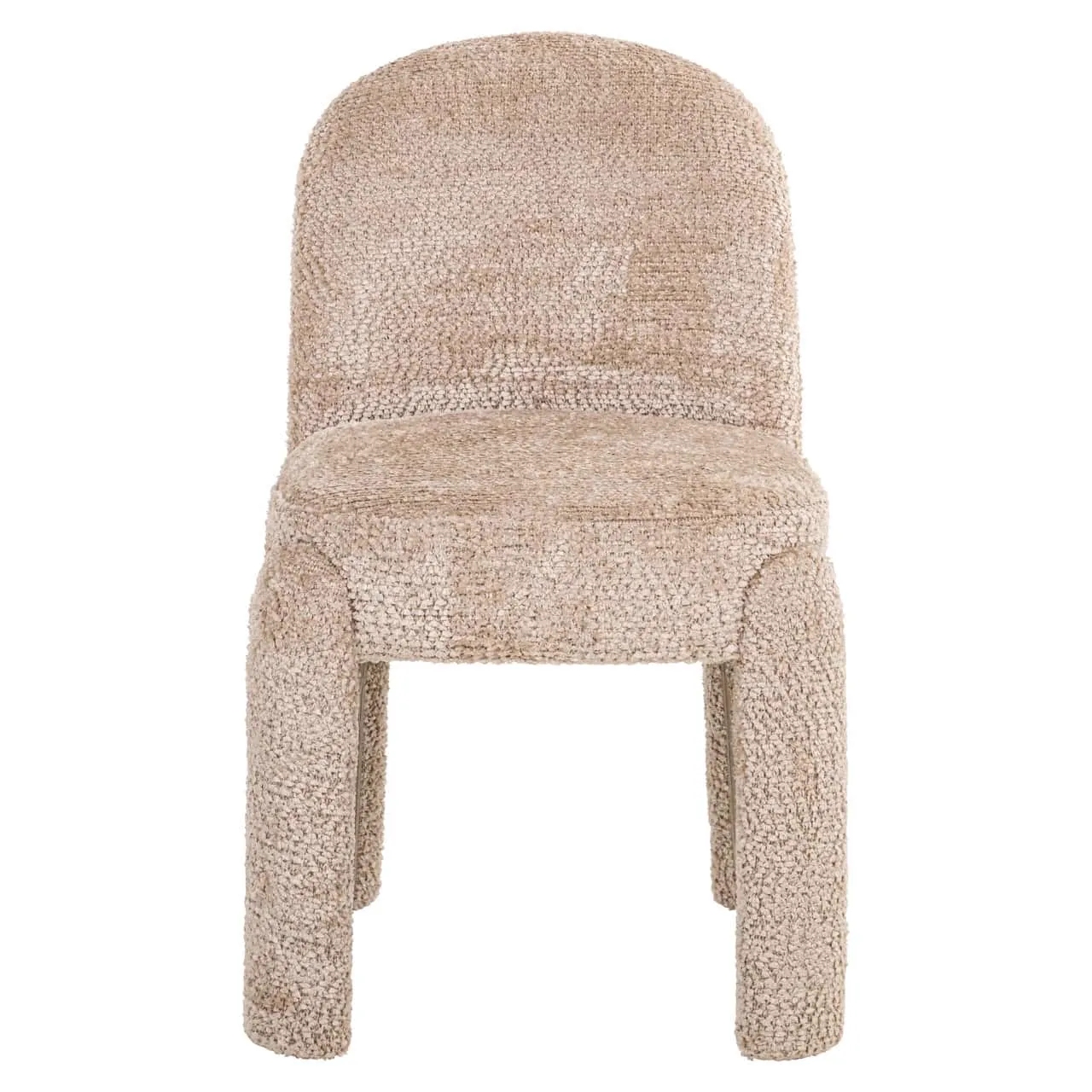 Esstuhl Brandi lovely beige, ein 2er-Set, auf weißem Hintergrund aus einer niedrigen Perspektive - Richmond Interiors