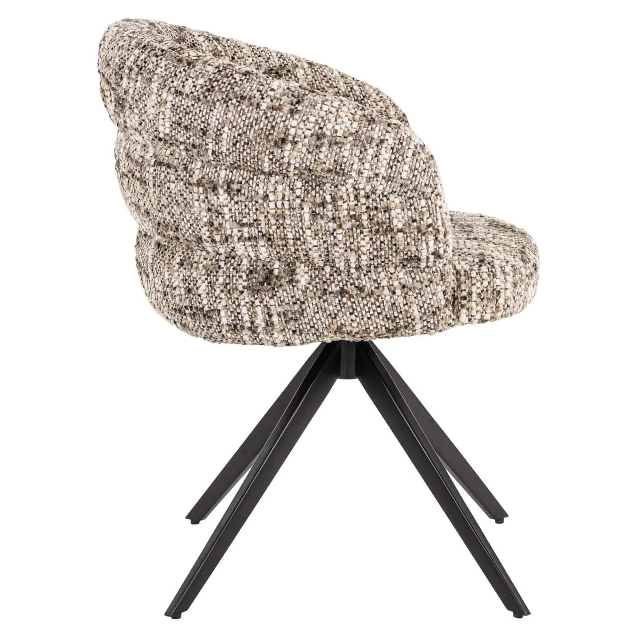 Esszimmerstuhl Serenity brown omara swivel fire retardant, schräg von hinten auf weißem Hintergrund fotografiert - Richmond Interiors