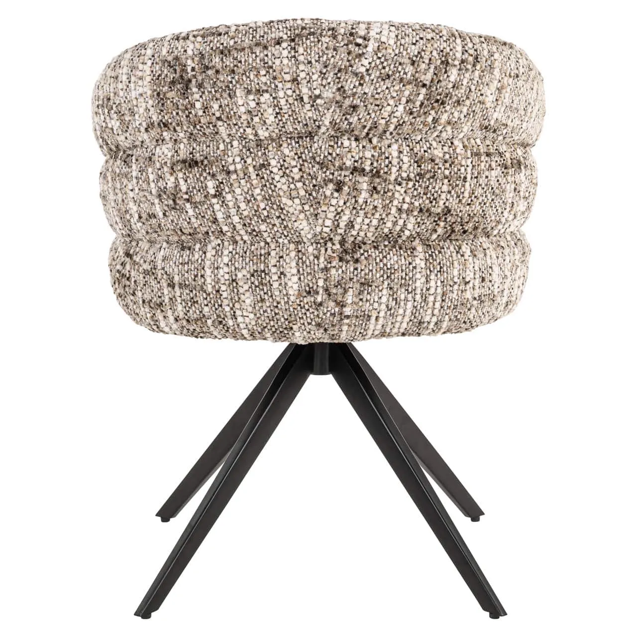 Esszimmerstuhl Serenity brown omara swivel fire retardant auf weißem Hintergrund, von der Seite fotografiert - Richmond Interiors