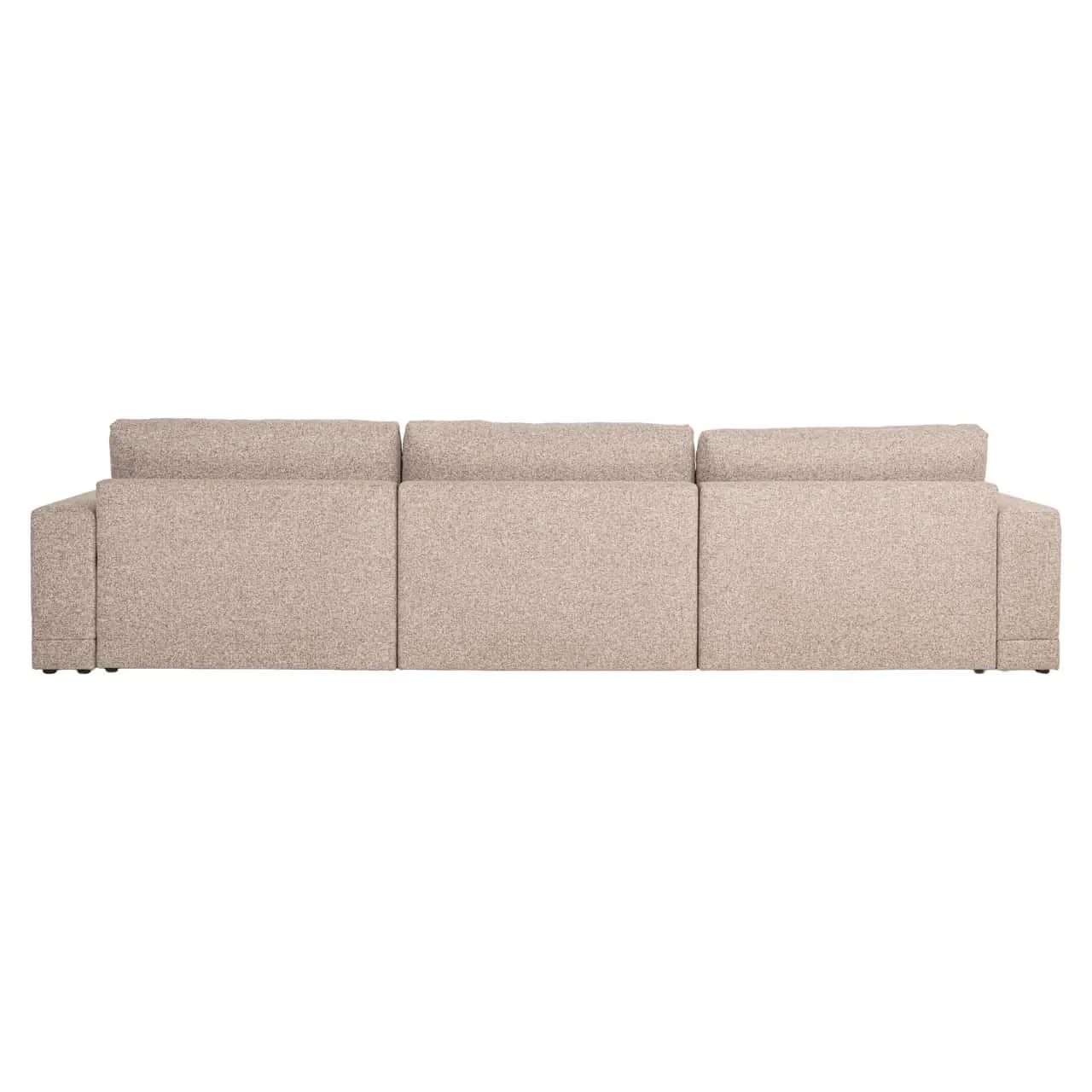 Rückseite des Sofa Trentino cayenne brown 3,5-Sitzer + Lounge, fotografiert auf weißem Hintergrund - Richmond Interiors