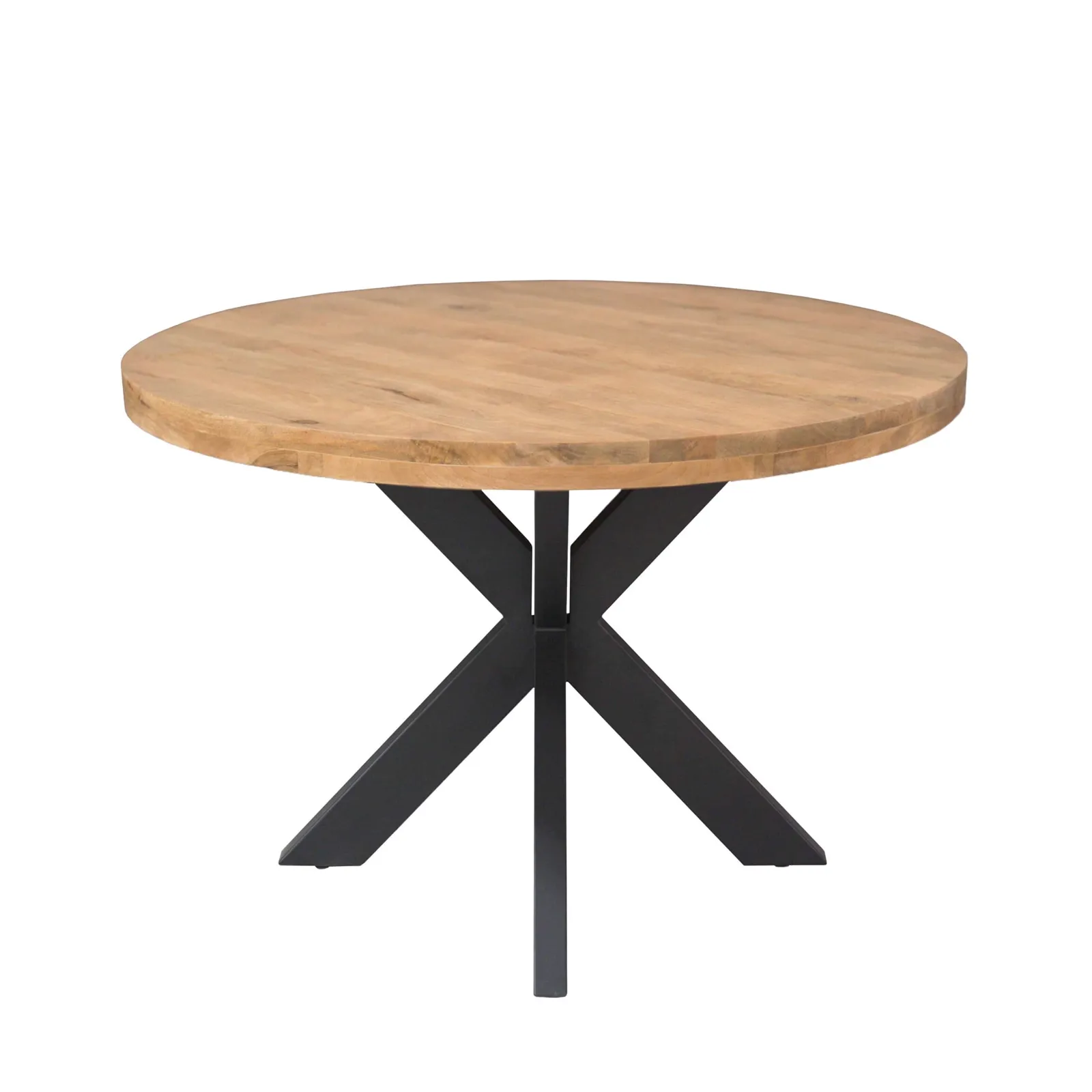Round Dakota Dining Table Natural Mango Wood 110 cm - Starfurn