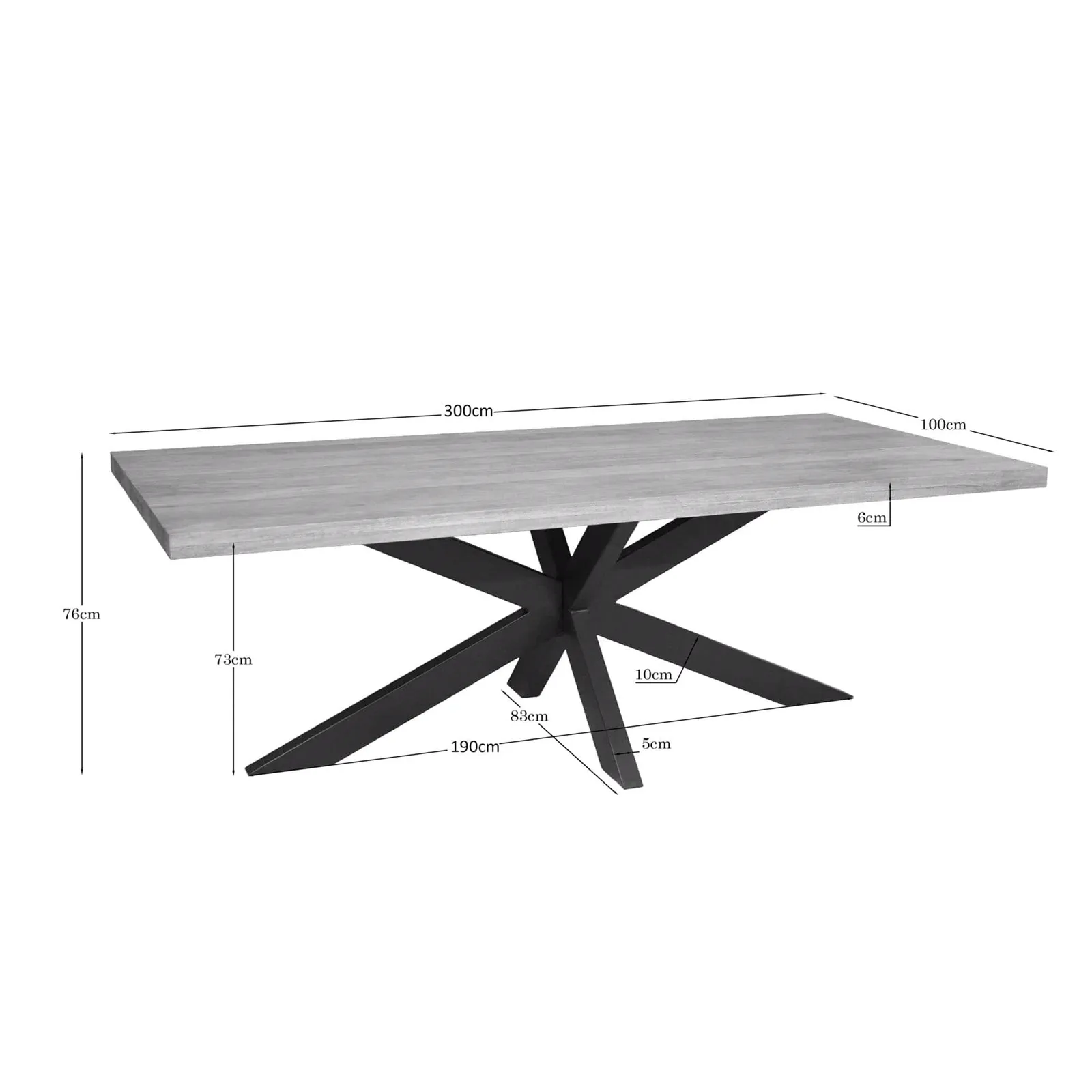 Dining Table Dakota | 300 cm | Rectangular - Starfurn