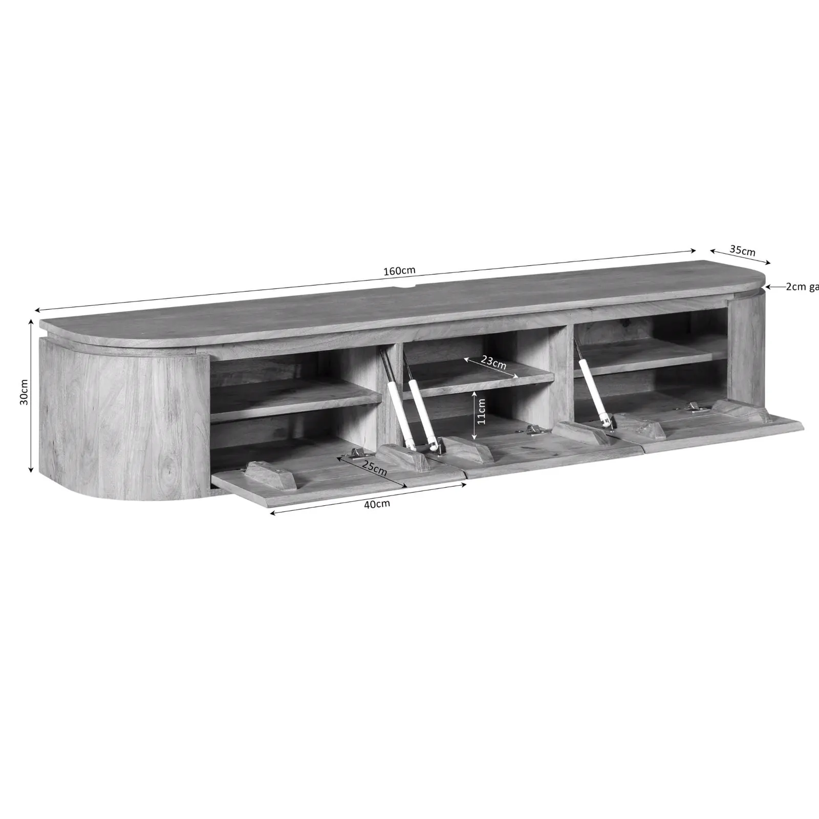 TV unit Excellent Natural | 160 cm - Starfurn
