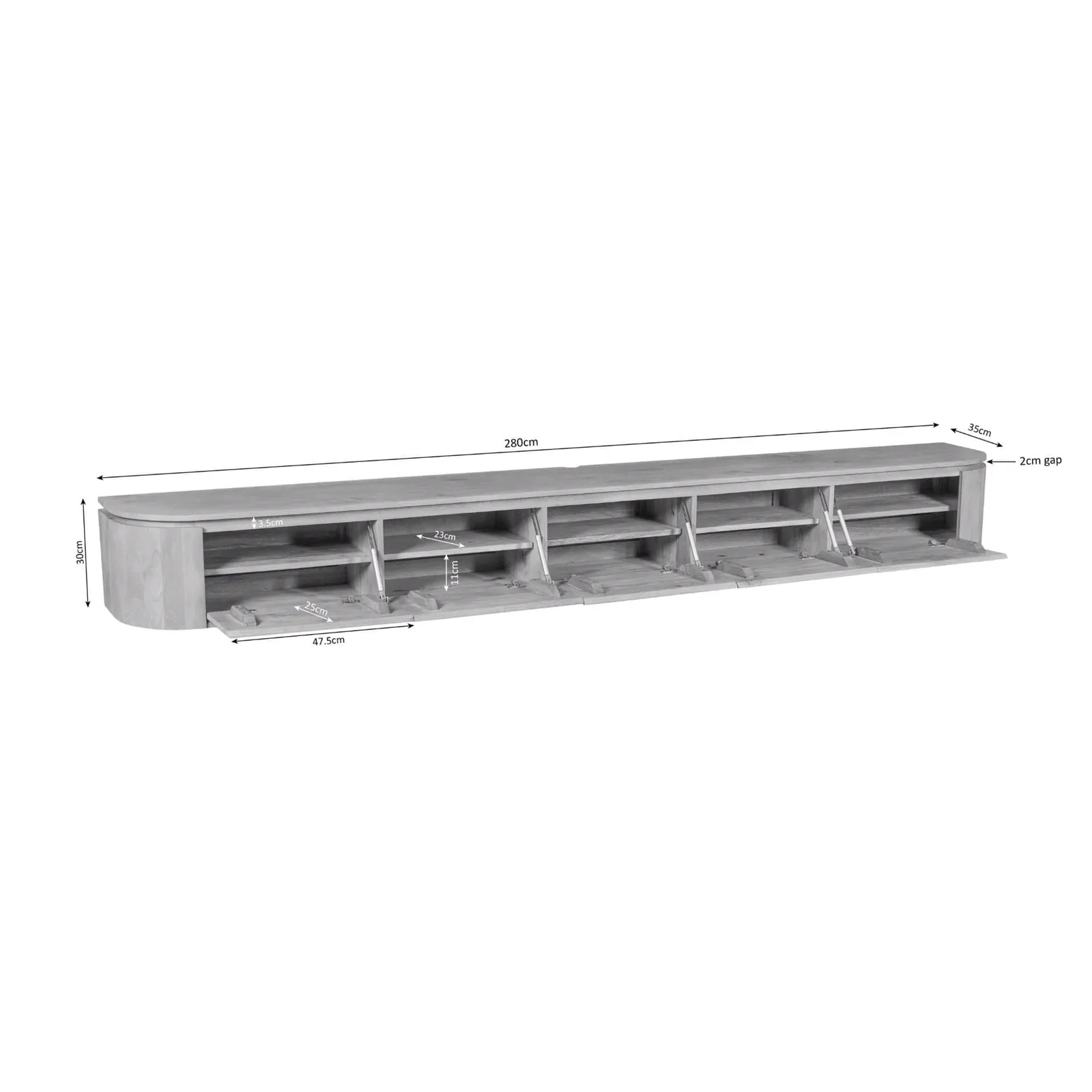 TV Unit Excellent Natural | 280 cm - Starfurn