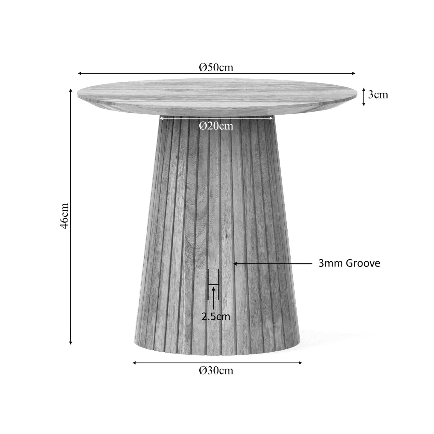 Coffee Table | Solana | 50 cm | Natural - Starfurn