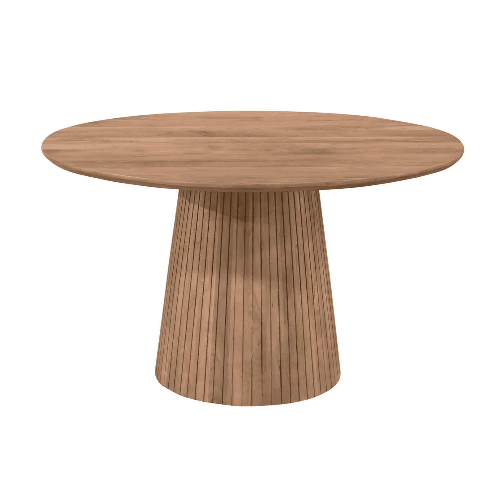 Round dining table Solana Natural Mango Wood 130 cm - Starfurn