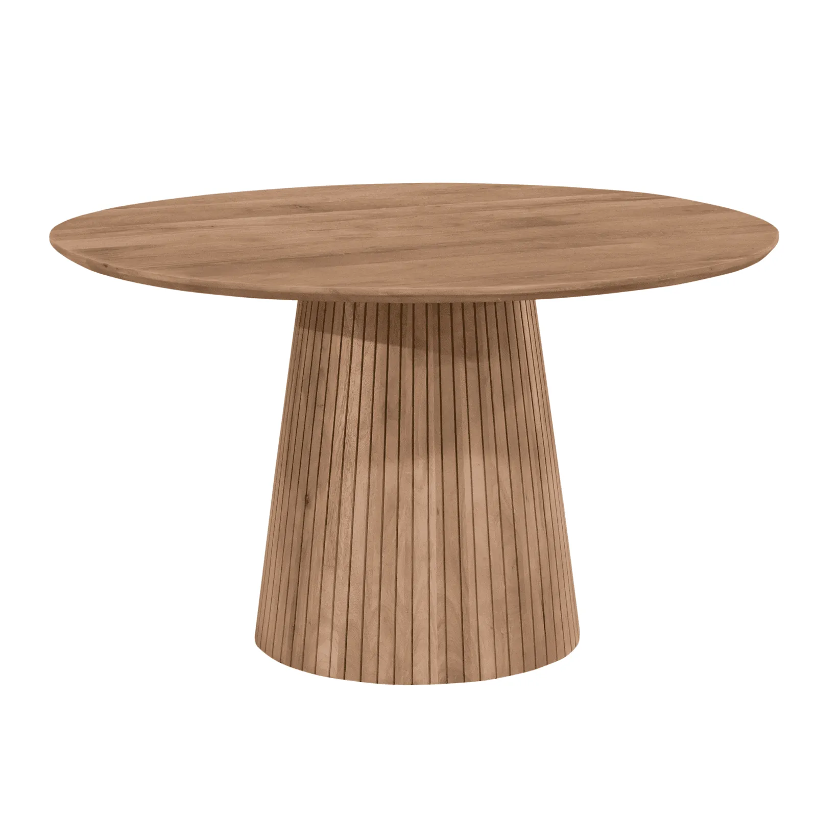 Round dining table Solana Natural Mango Wood 130 cm - Starfurn