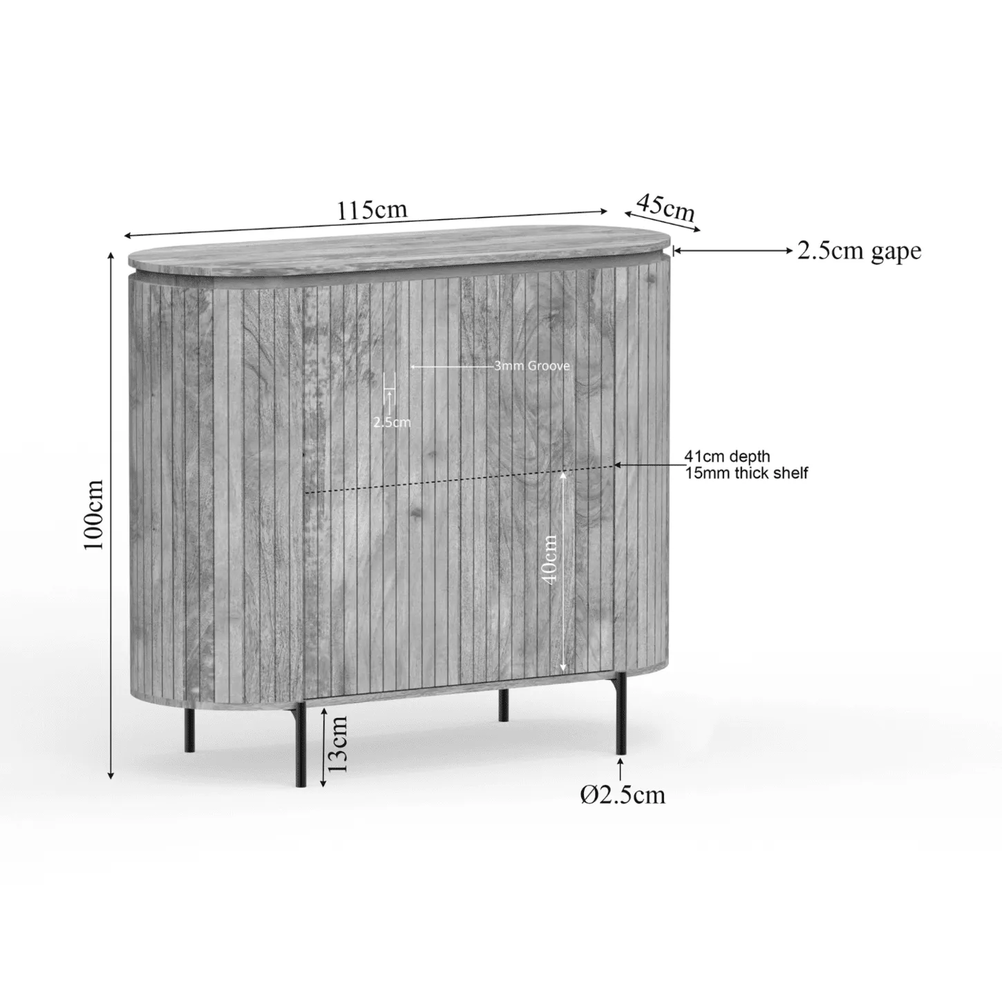 Solana Cabinet | 115 cm | Natural - Starfurn