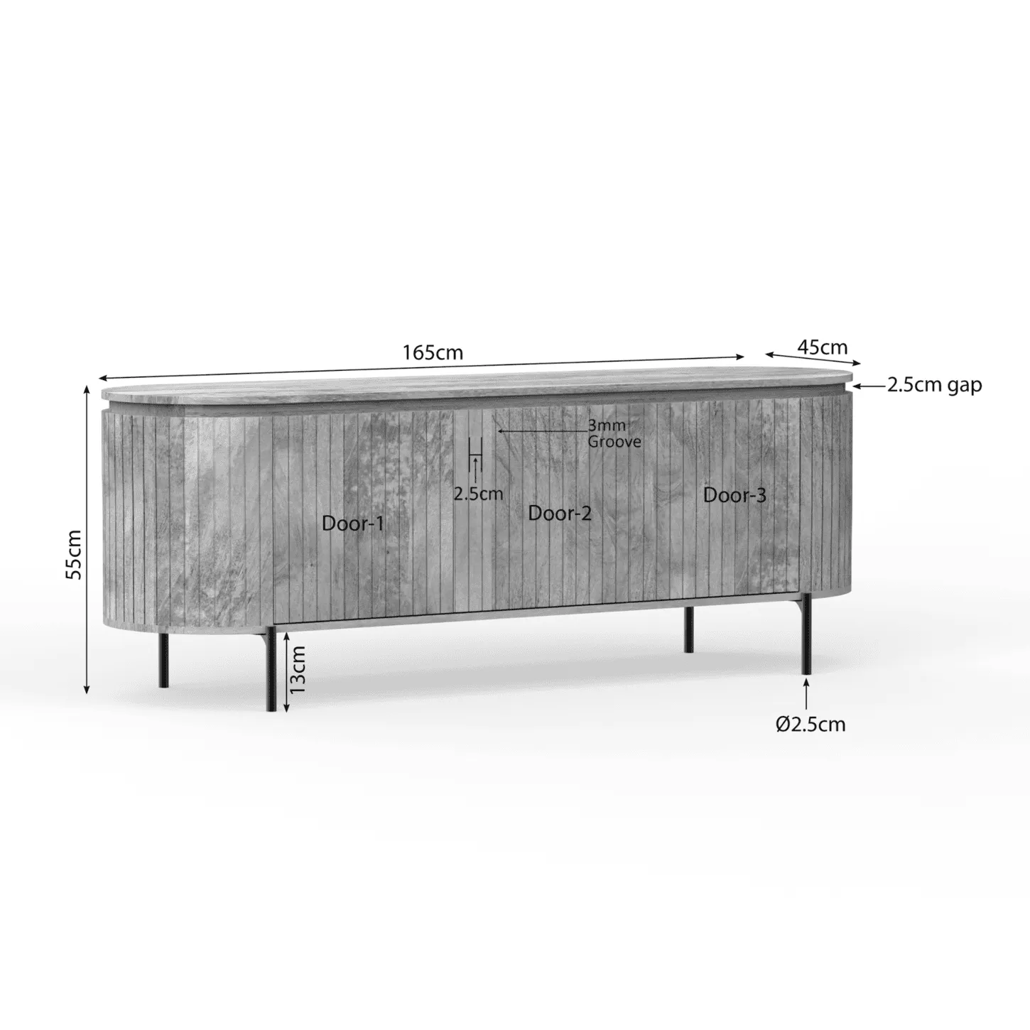 TV Unit Solana | 165 cm | Natural - Starfurn