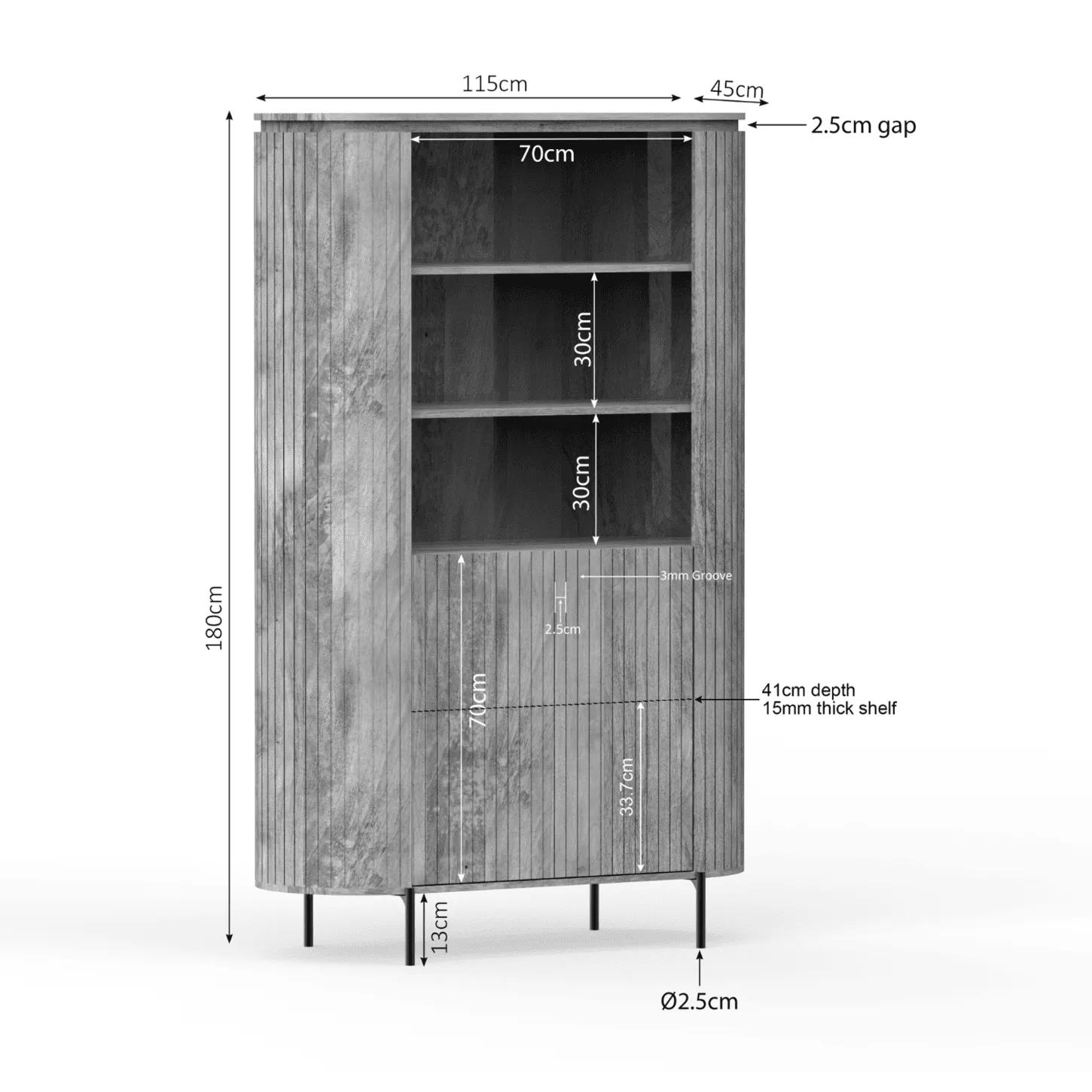 Solana Wall Cabinet | 115 cm | Natural - Starfurn