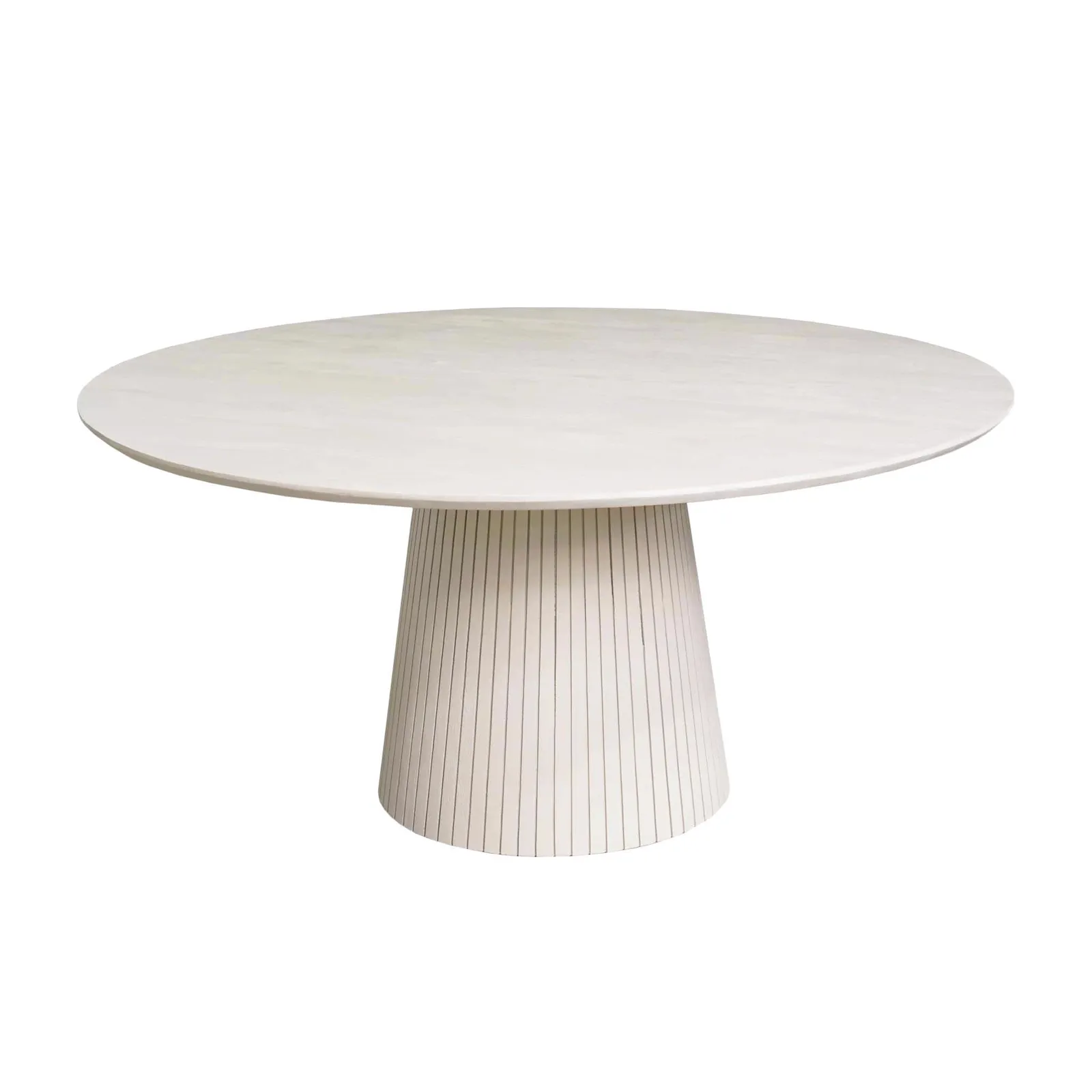 Round Dining Table Solana Sand Mango Wood 150 cm - Starfurn
