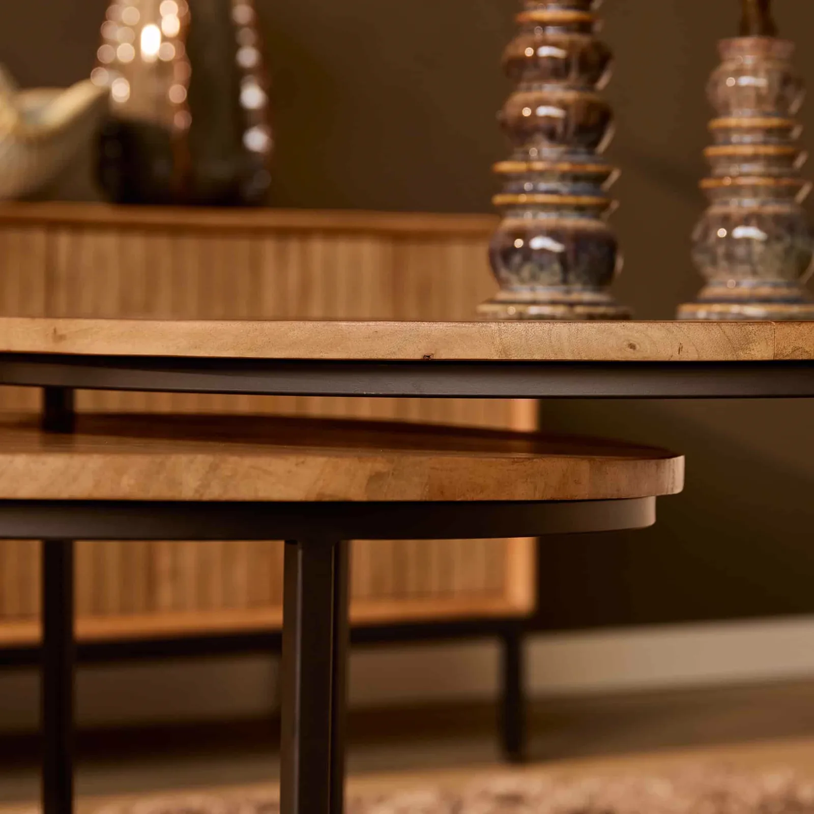Coffee Table Madison Natural | 70 cm | Set of 2 - Starfurn