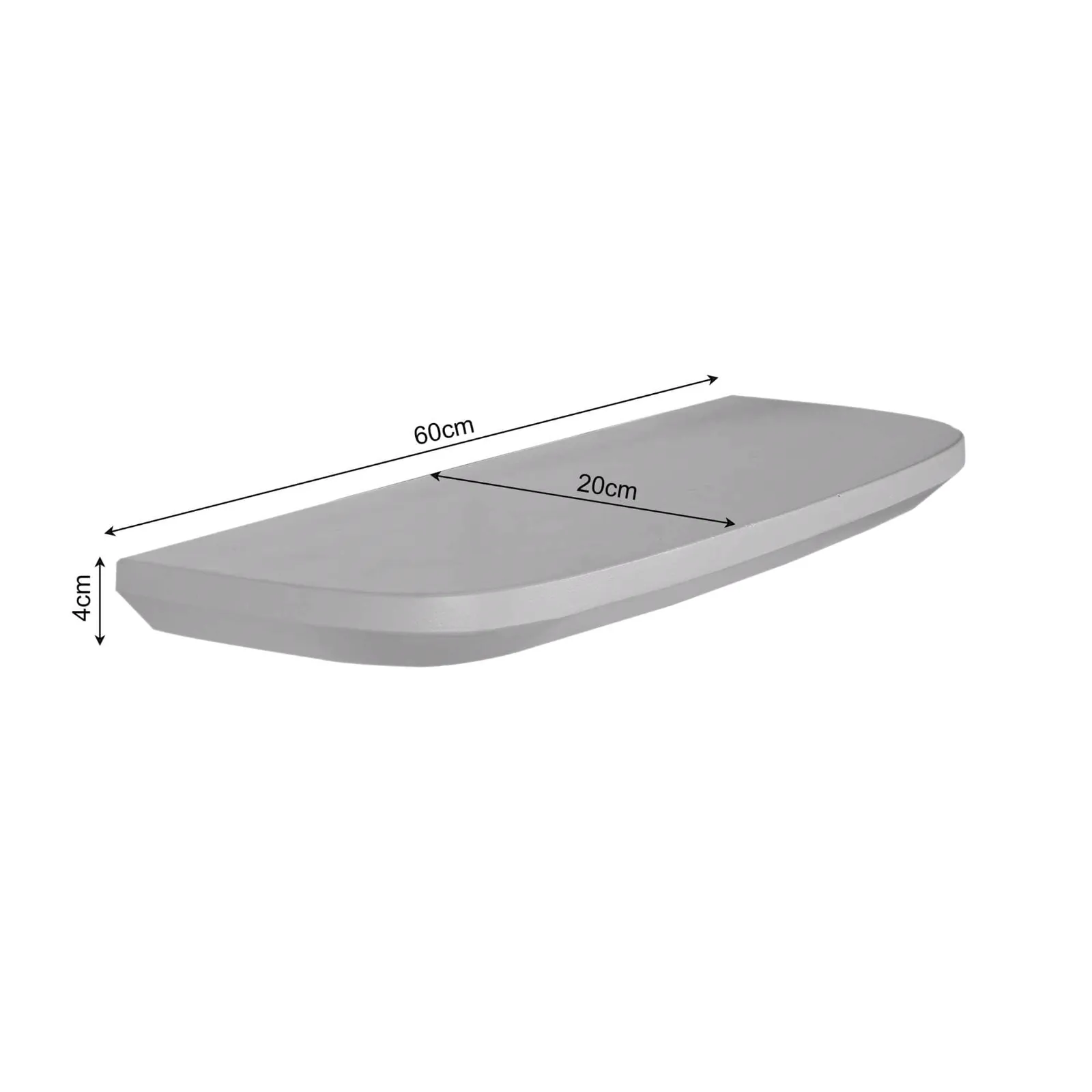 Wandregal Gusta Brown, im 3er-Set, auf weißem Hintergrund mit den Maßen 60cm, 20cm und 4cm - Starfurn
