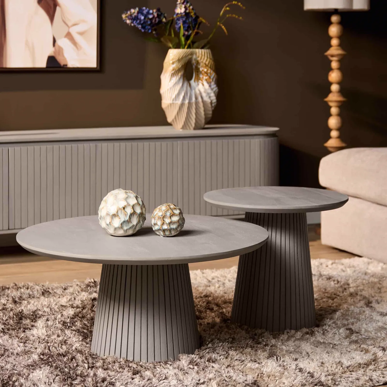 Solana Coffee Table | 80 cm | Taupe - Starfurn