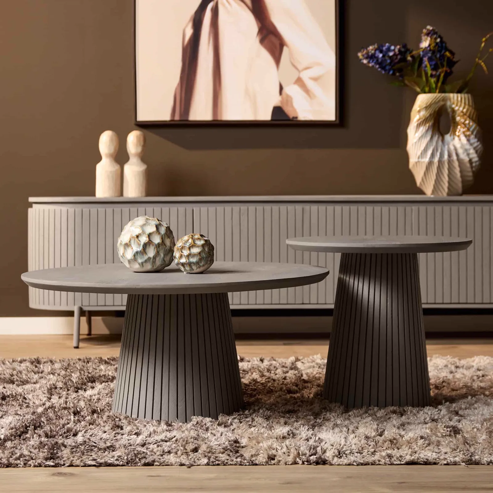 Solana Coffee Table | 80 cm | Taupe - Starfurn