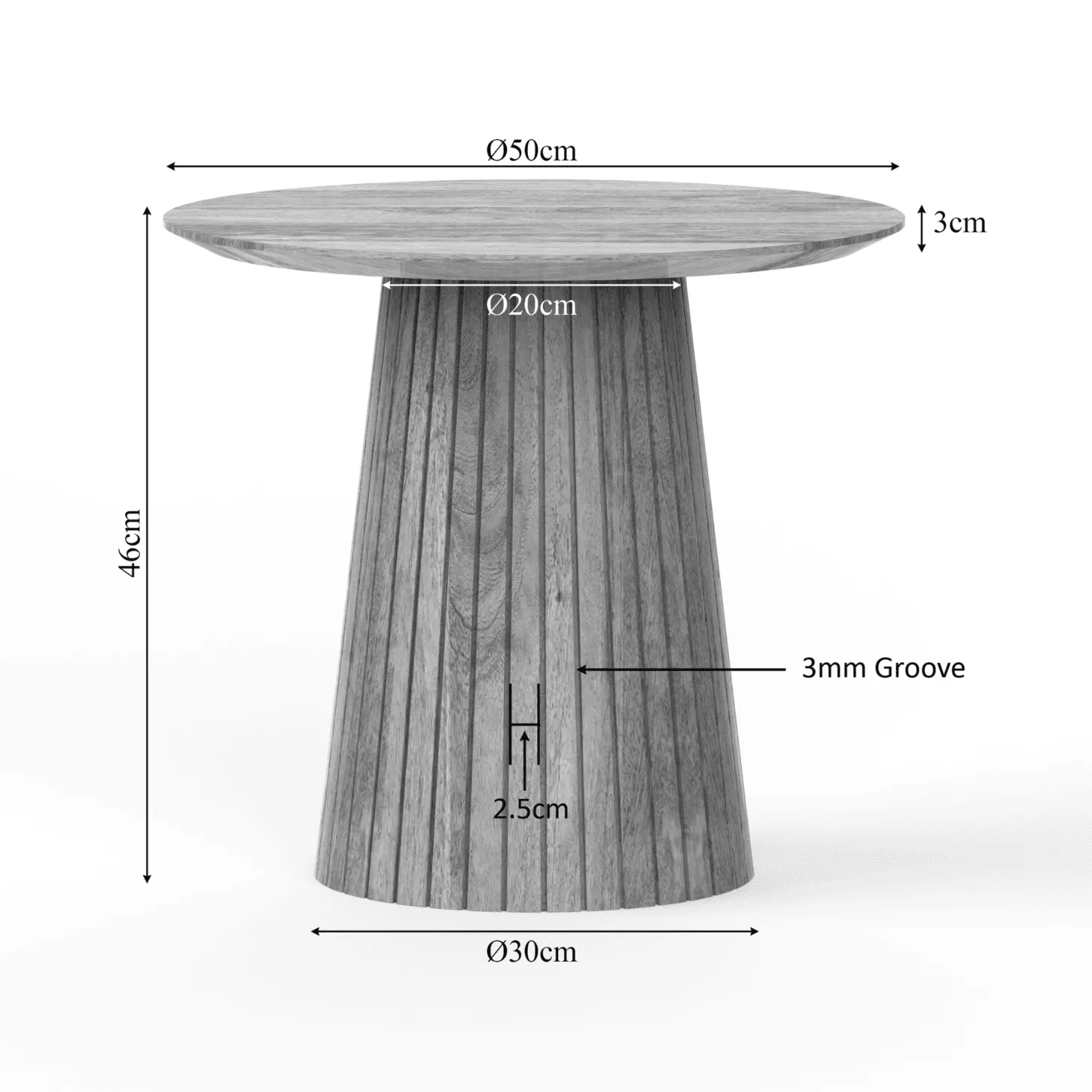 Coffee Table Solana | 50 cm | Taupe - Starfurn