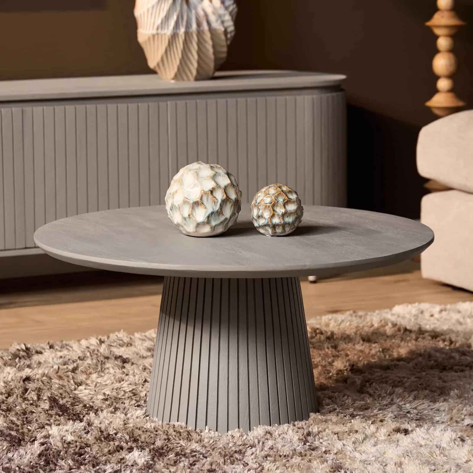 Solana Coffee Table | 80 cm | Taupe - Starfurn