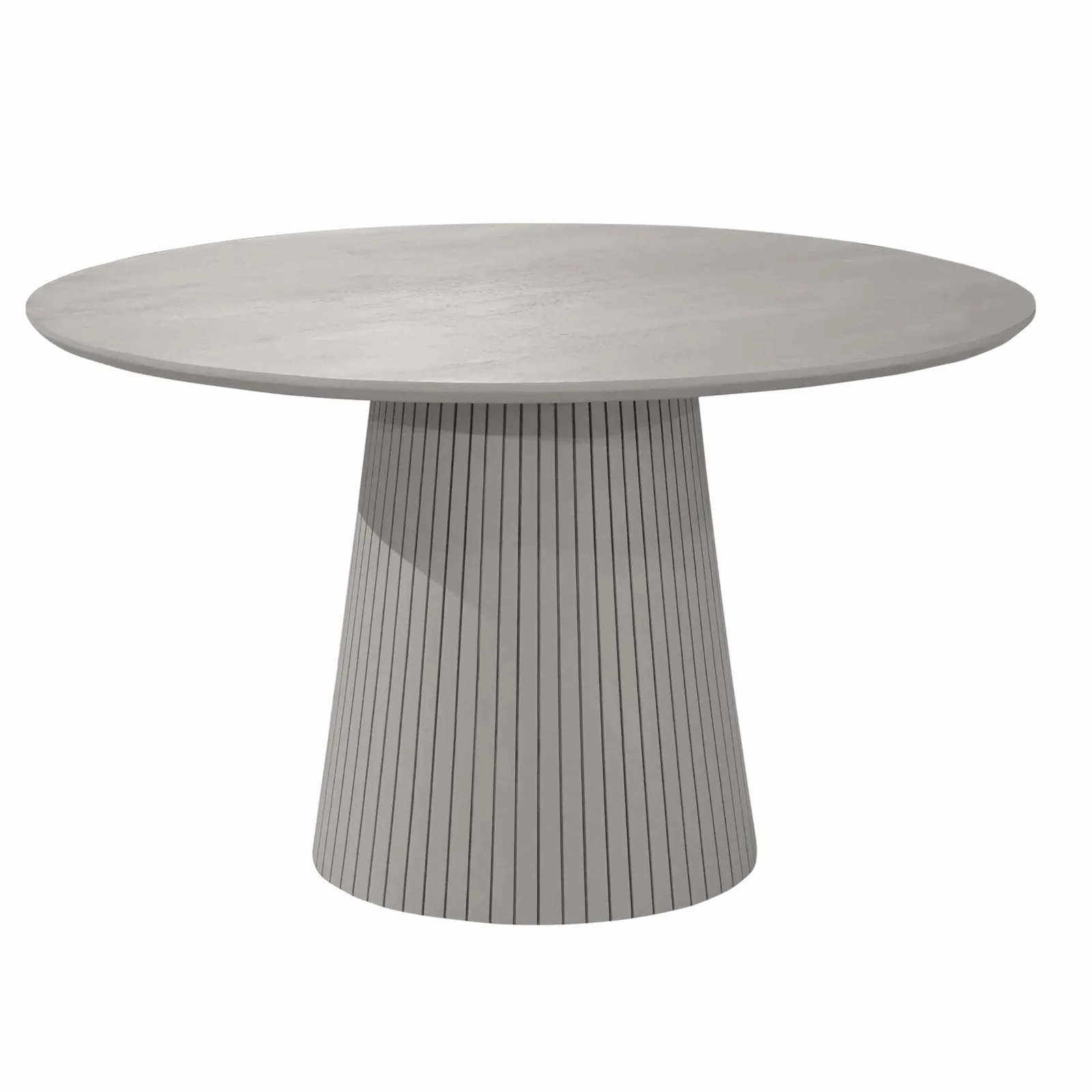 Round dining table Solana Taupe Mango Wood 130 cm - Starfurn