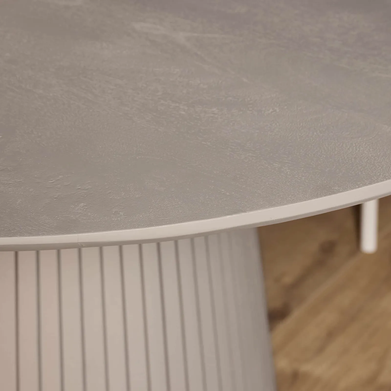 Round Dining Table Solana Taupe Mango Wood 150 cm - Starfurn