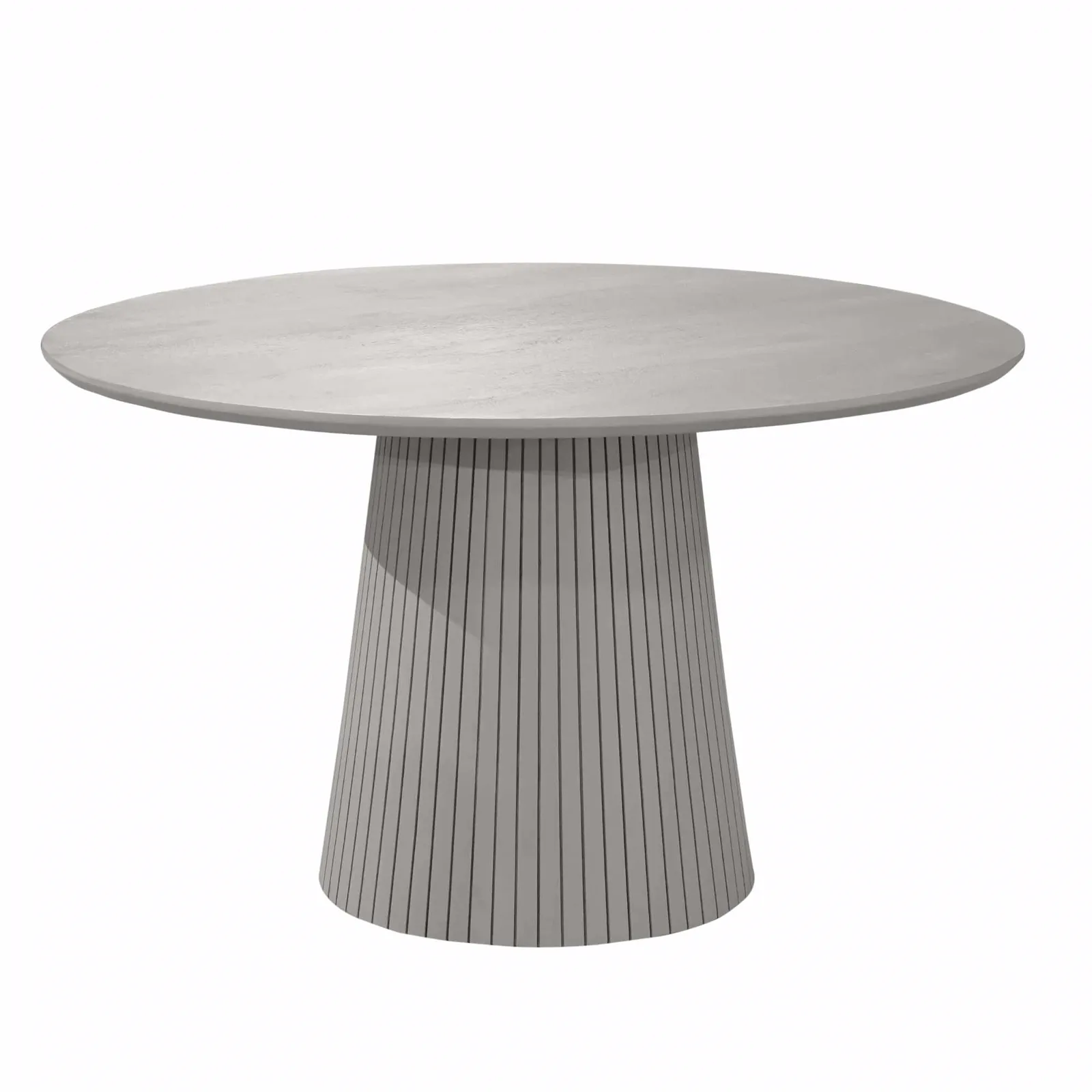 Round dining table Solana Taupe Mango Wood 130 cm - Starfurn