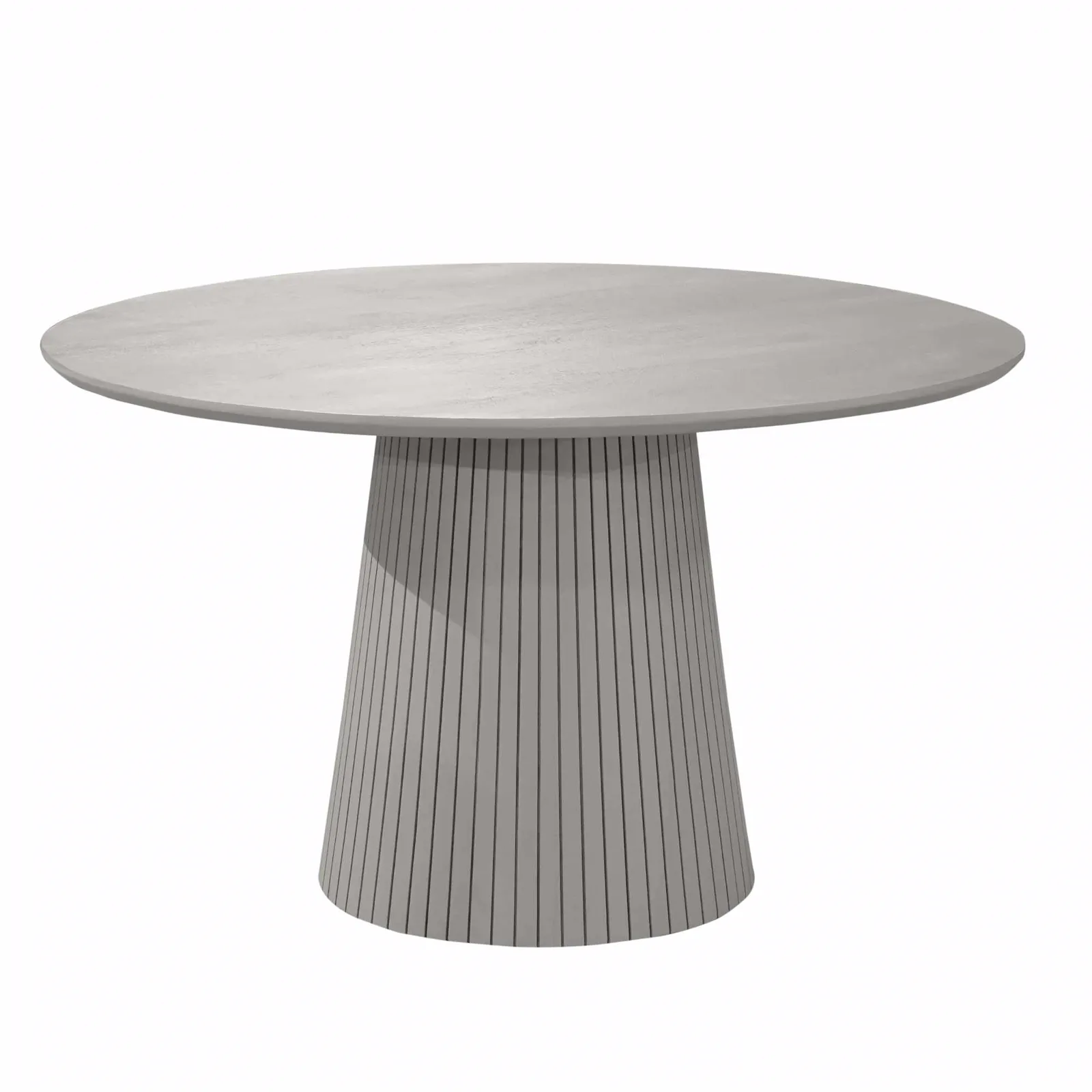 Round Dining Table Solana Taupe Mango Wood 150 cm - Starfurn