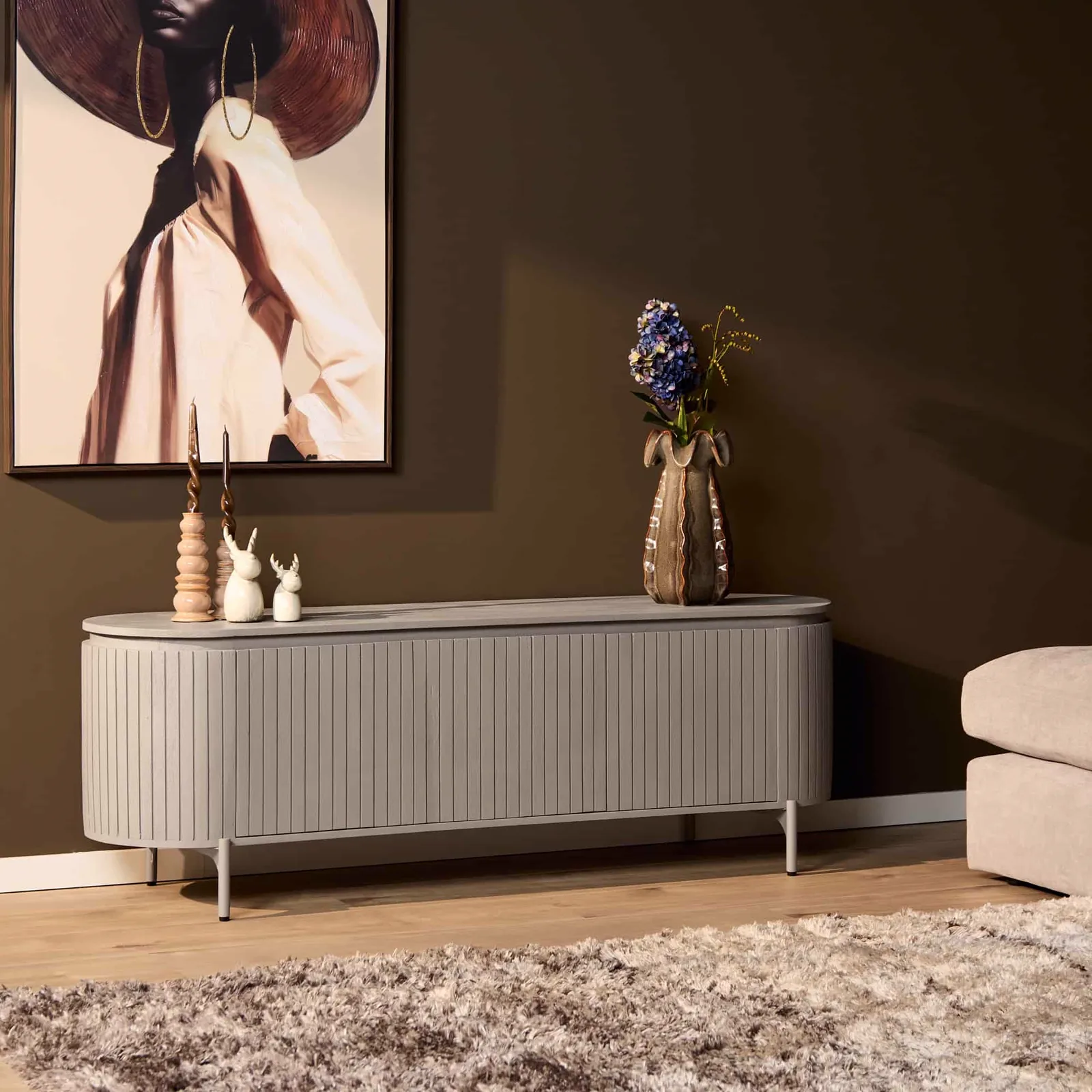 TV Unit Solana | 165 cm | Taupe - Starfurn
