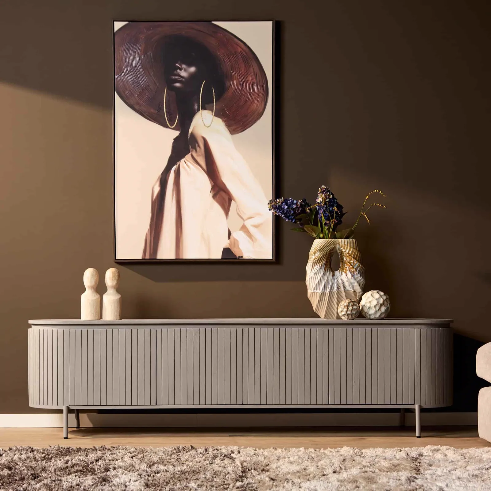 TV Unit Solana | 210 cm | Taupe - Starfurn