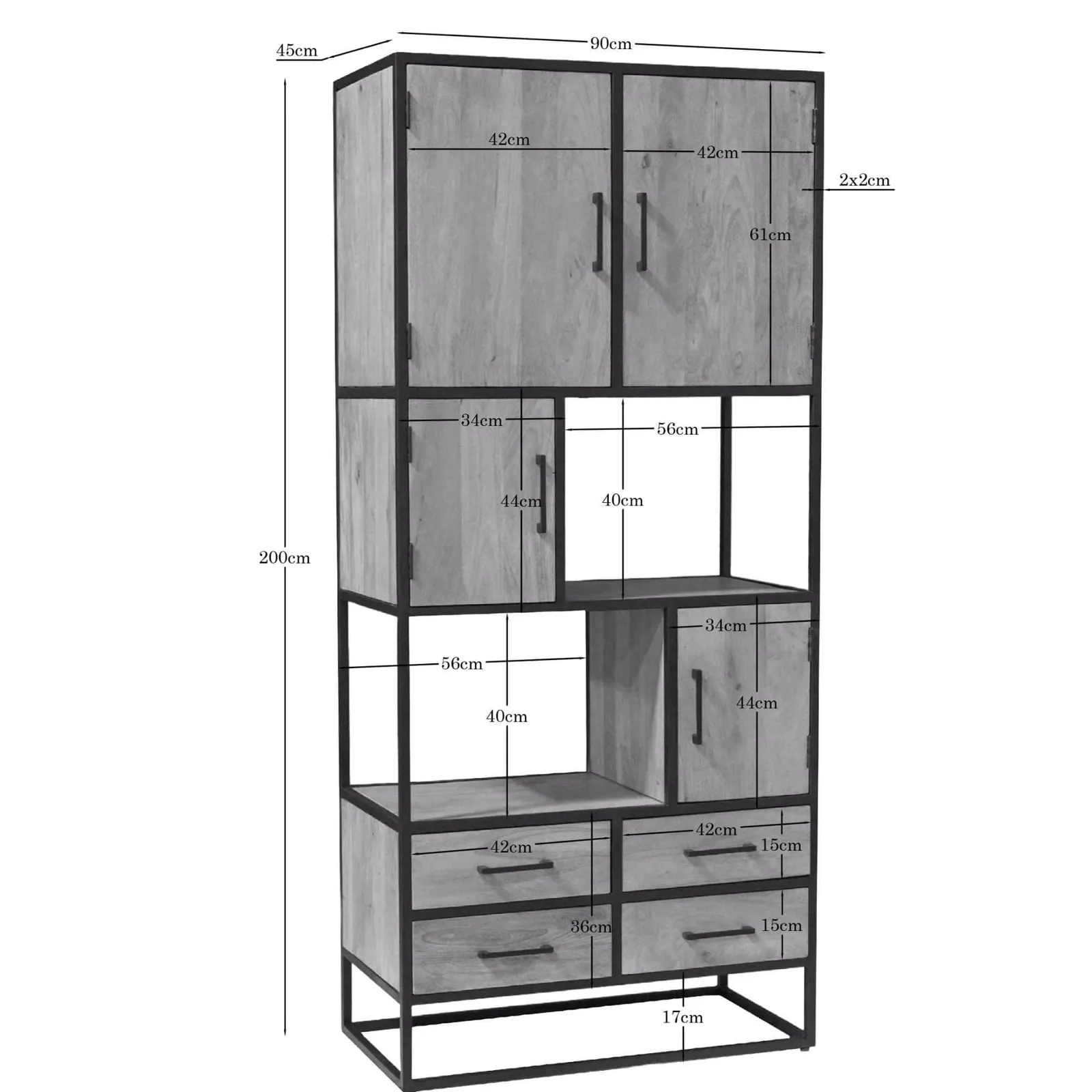 Storage Cabinet Dakota | 90 cm - Starfurn