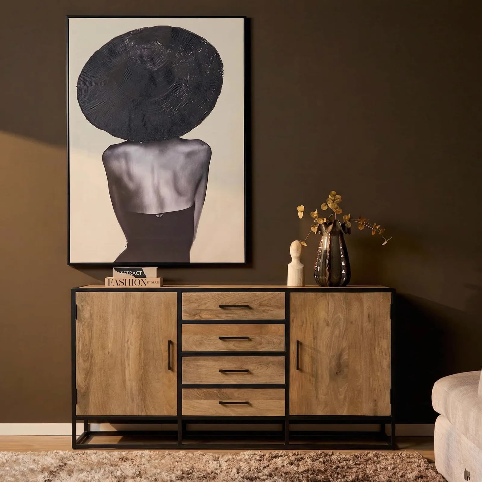 Dakota Sideboard Natural Mango Wood 165 cm - Starfurn
