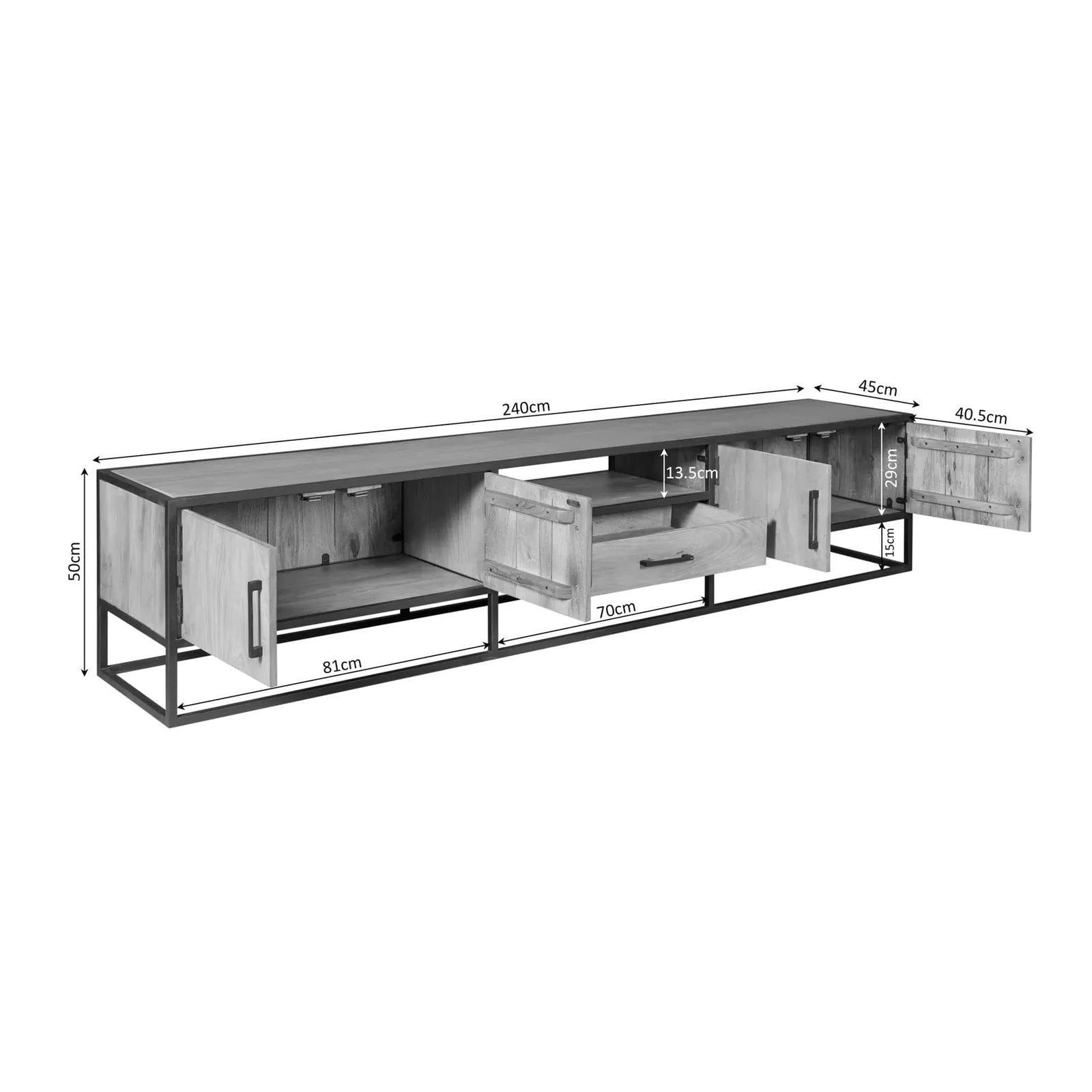 Dakota TV Unit | 240 cm - Starfurn