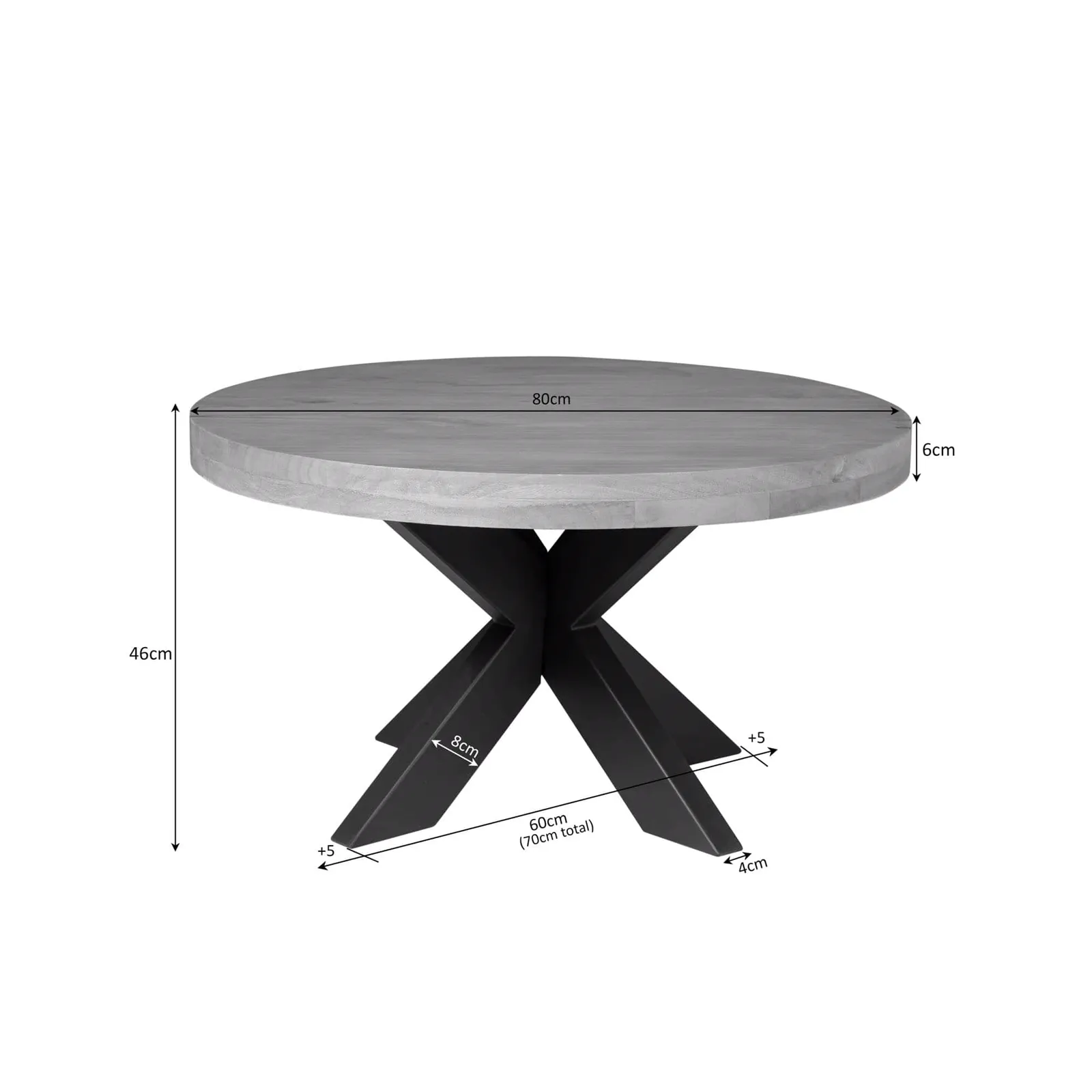 Coffee Table Dakota | 80 cm | Round - Starfurn
