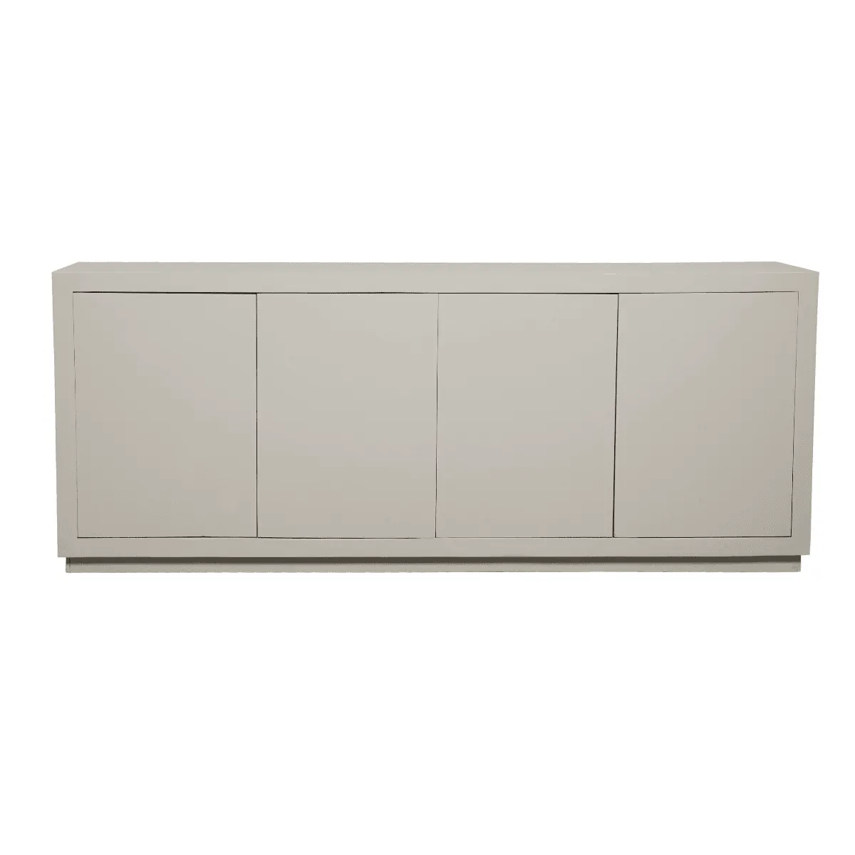 Sideboard Brüssel Sand Mangoholz 200 cm auf weißem Hintergrund, direkt von vorne fotografiert - Starfurn