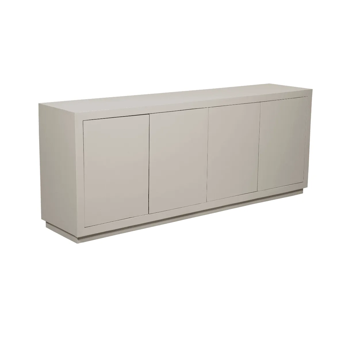 Sideboard Brüssel Sand Mangoholz 200 cm auf weißem Hintergrund, schräg von vorne fotografiert - Starfurn