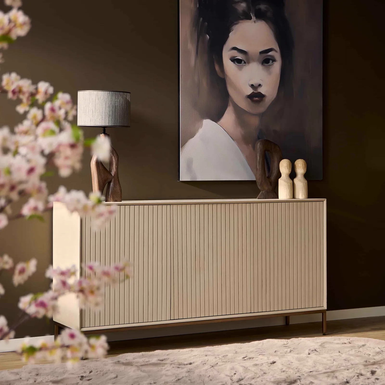 Sideboard Madison Sand Mango Wood 165 cm - Starfurn