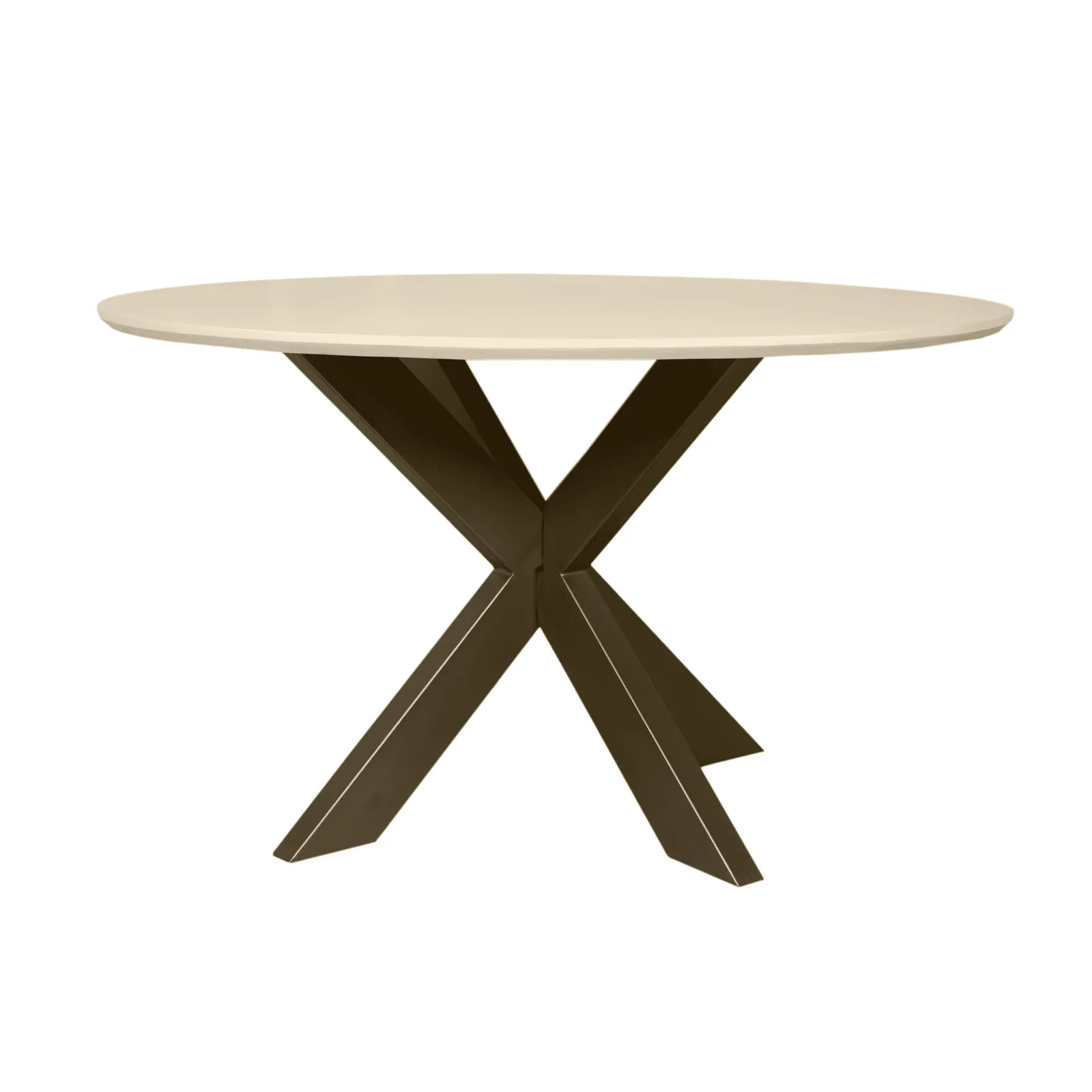 Madison Sand Round Dining Table Mango Wood 130 cm - Starfurn