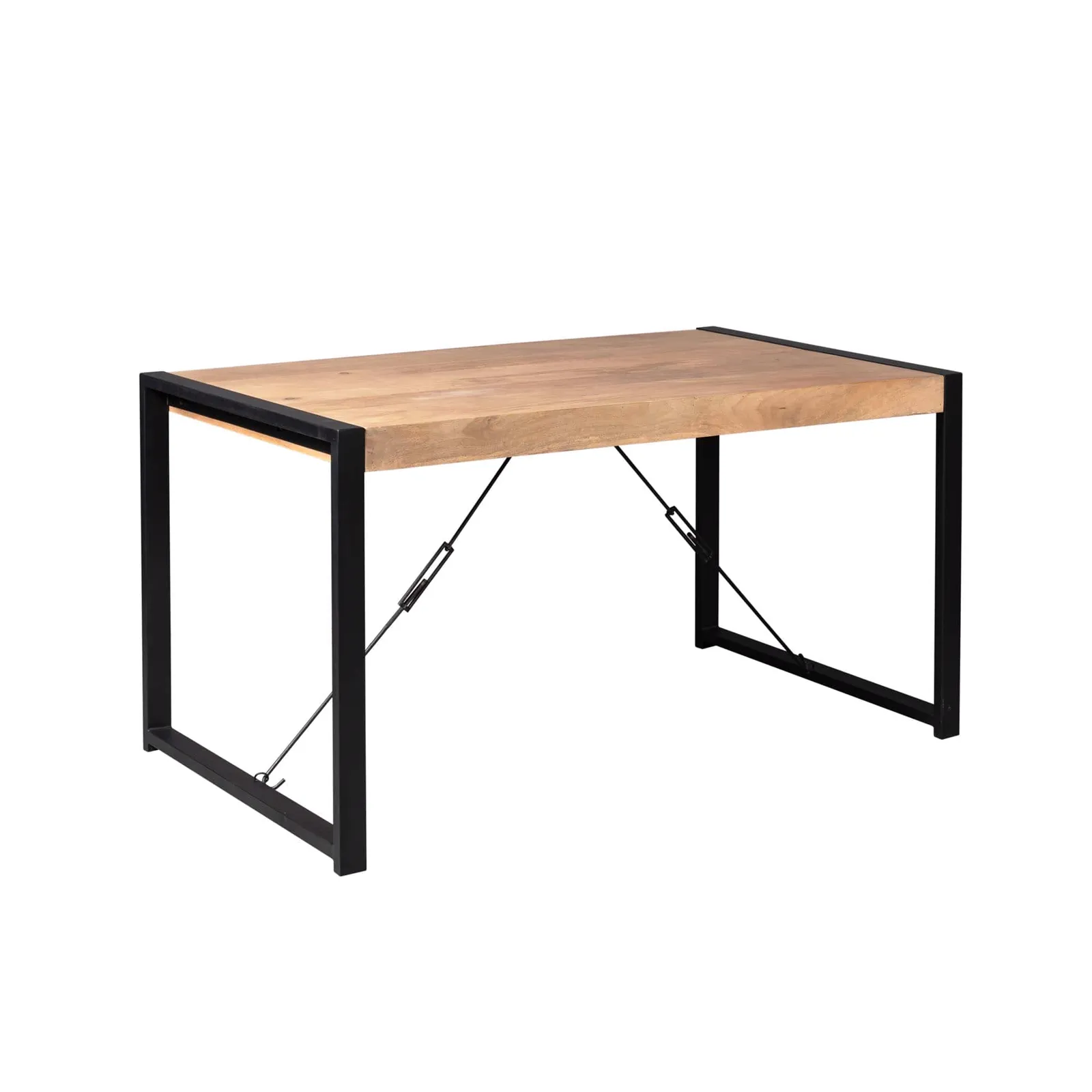 Esstisch Britt 160 cm auf weißem Hintergrund, schräg von vorne fotografiert - Starfurn