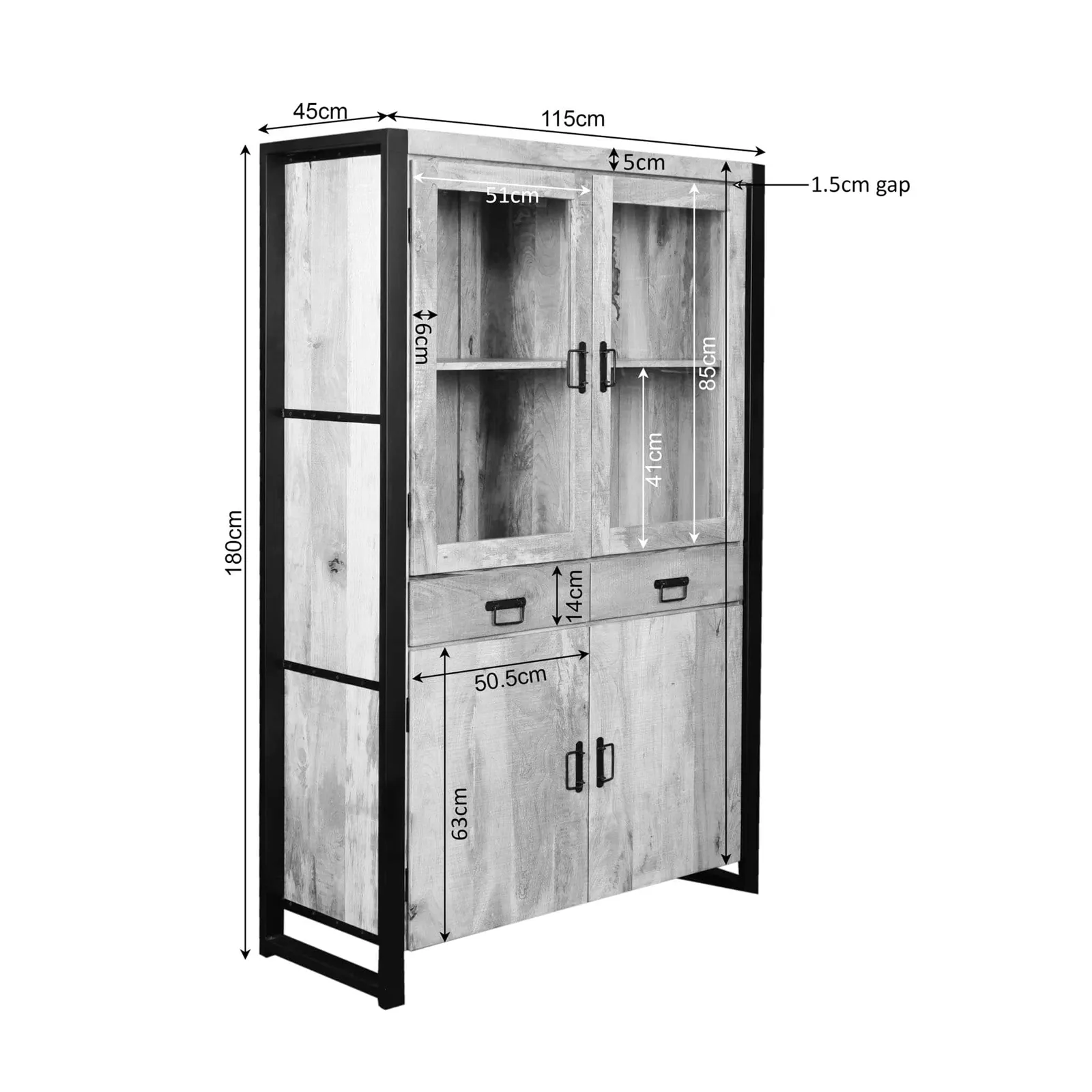 Display Cabinet Britt | 115 cm - Starfurn
